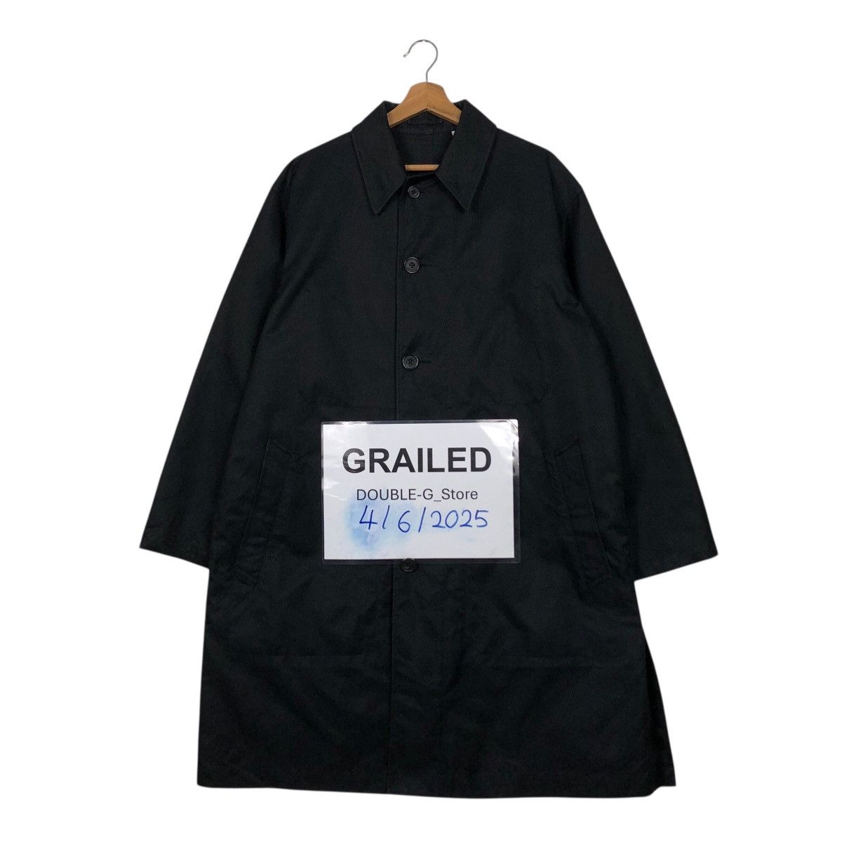 Undercover × Uniqlo 📌Rich Black Vtg Long Jacket Duck Canvas Uniqlo Undercover Size US L / EU 52-54 / 3 - 1 Thumbnail