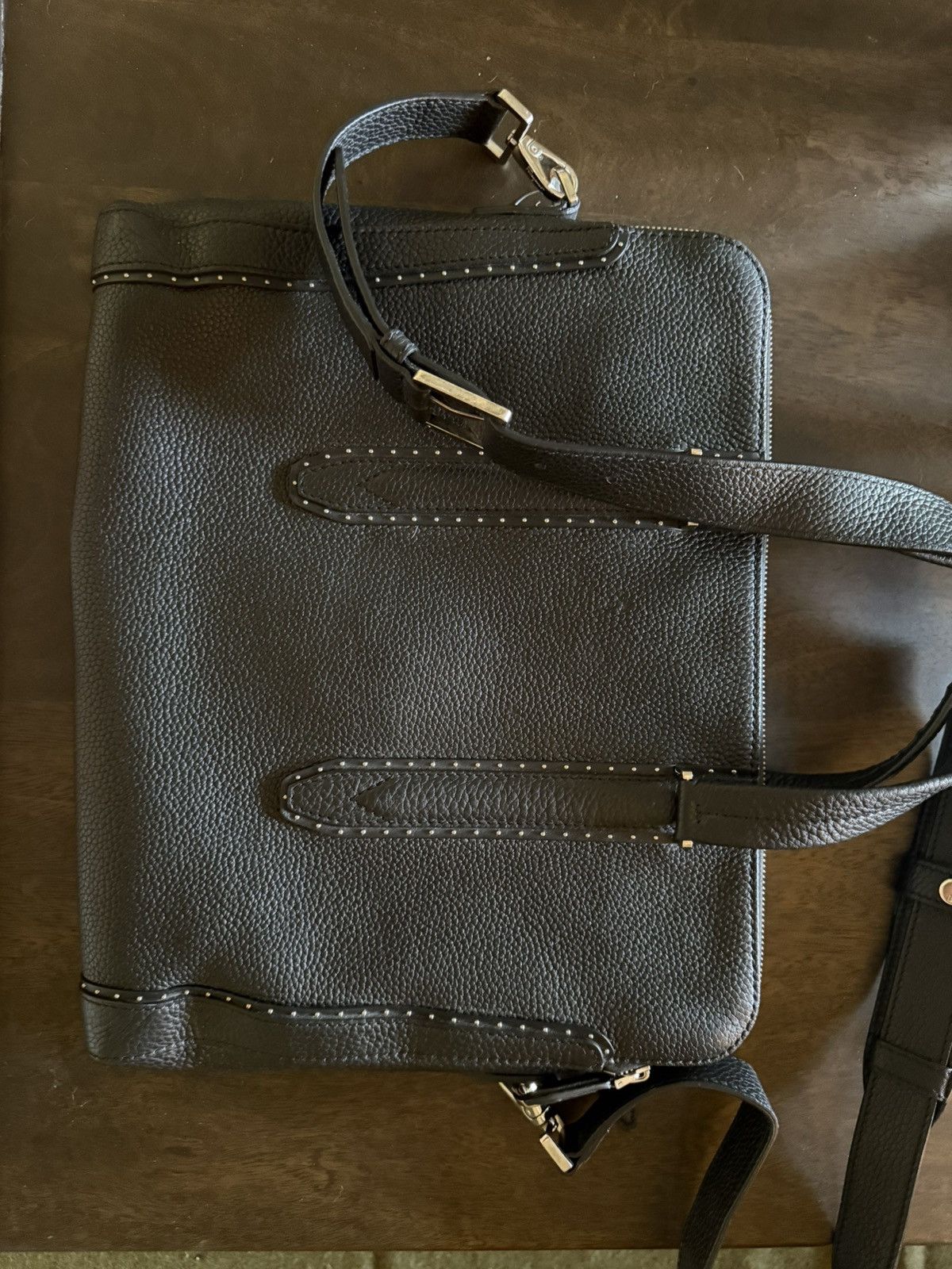 Salvatore Ferragamo Ferragamo Black Calf Leather Document Bag Size ONE SIZE - 1 Thumbnail