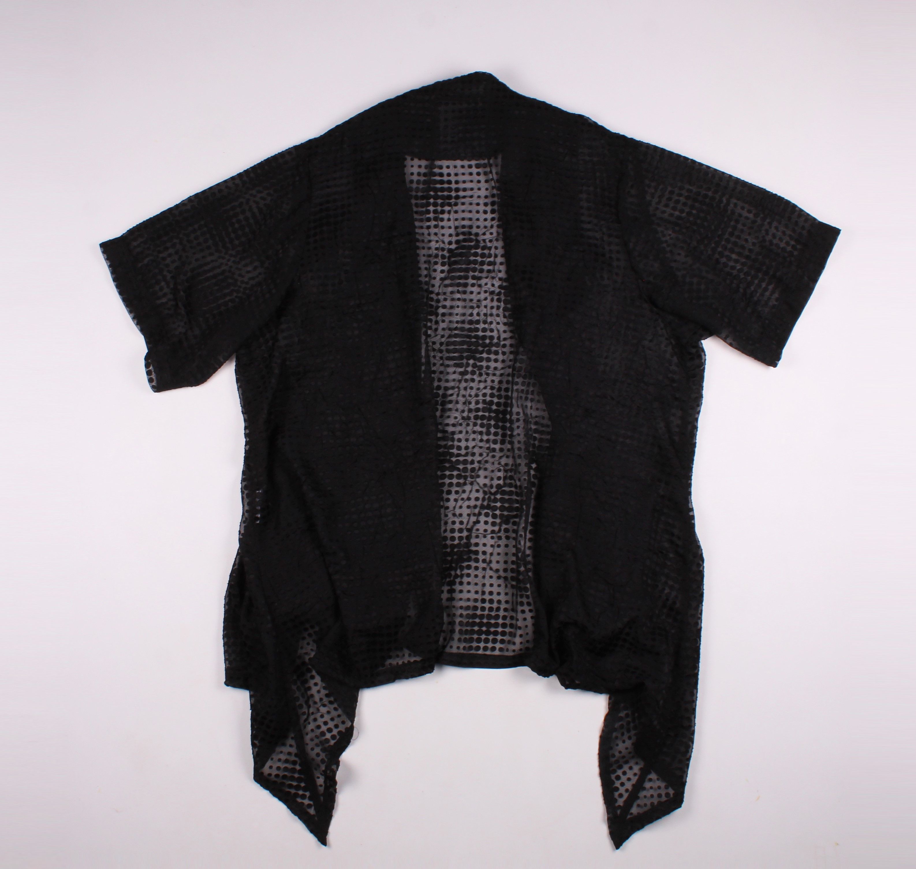 Japanese Brand Avant Garde Niederberger Mesh Polka Dot Open Cardigan Cape Size ONE SIZE - 7 Thumbnail