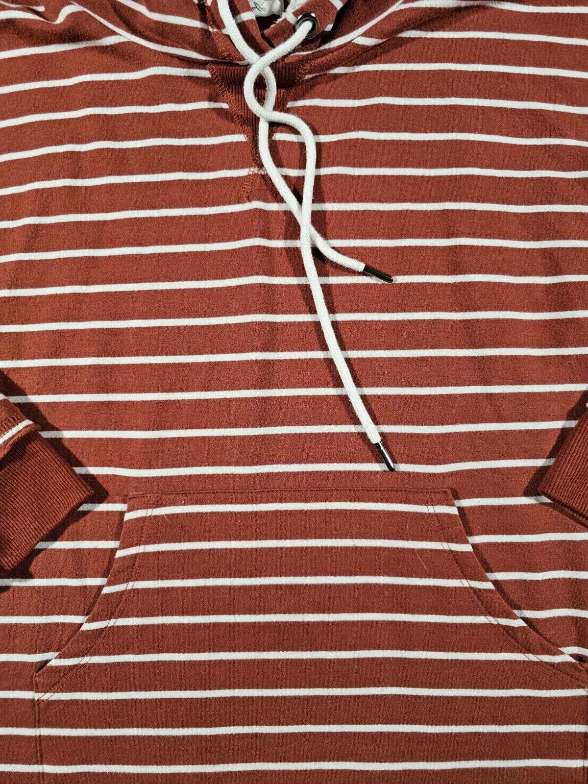 Designer Maurices red/orange striped sherpa hood hoodie Medium Size M / US 6-8 / IT 42-44 - 2 Thumbnail
