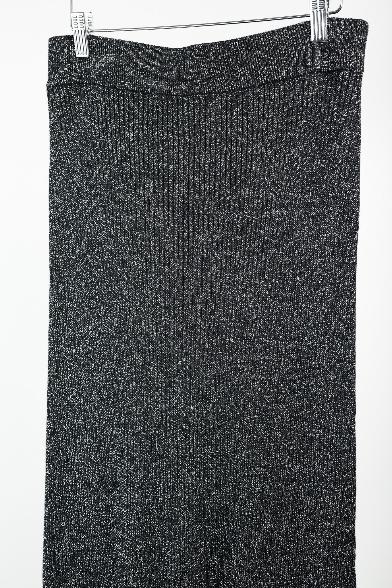 Proenza Schouler White Label Proenza Schouler White Label Black Silver Lurex Midi Skirt Size 30" / US 8 / IT 44 - 3 Thumbnail