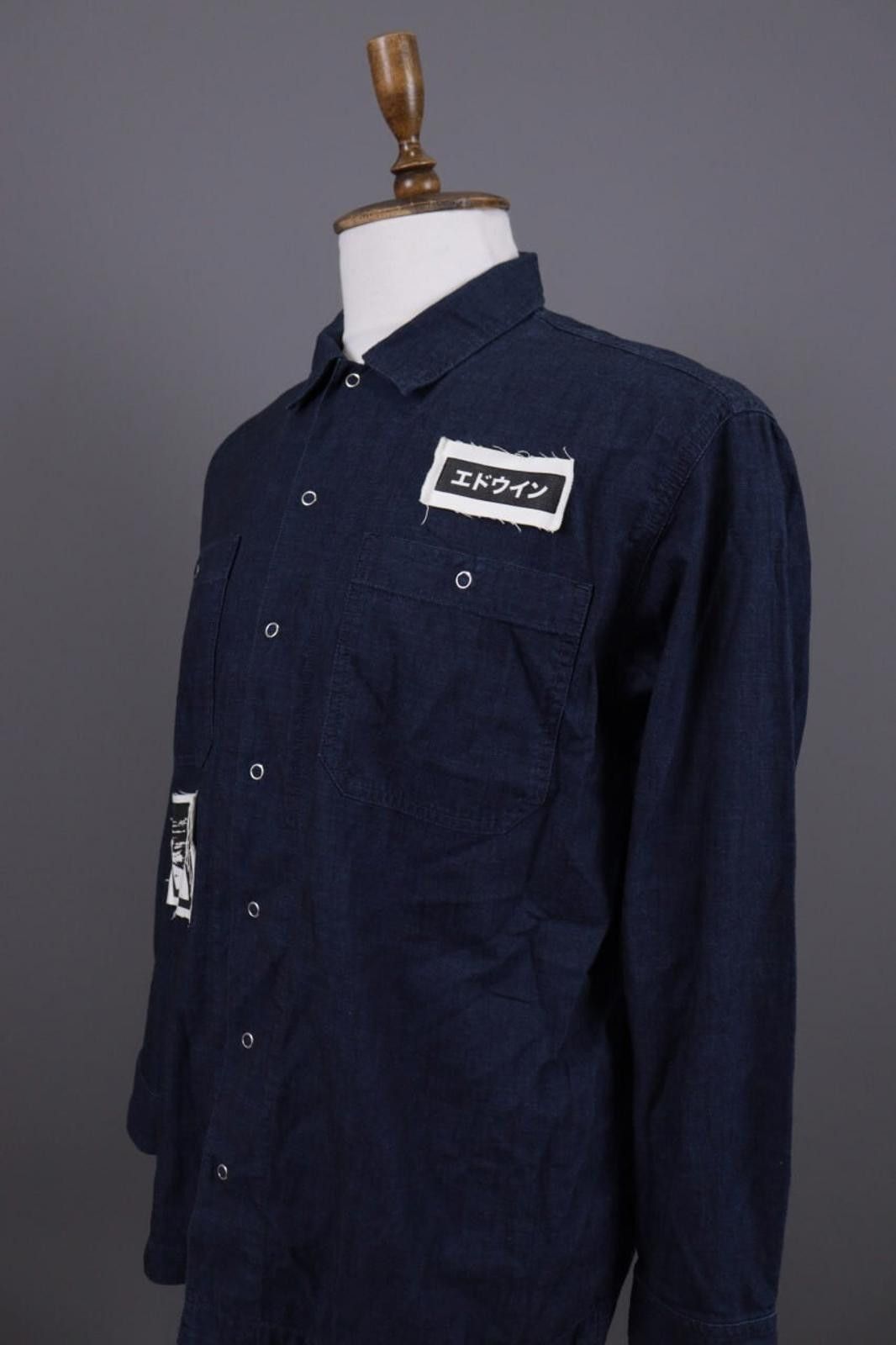 Edwin EDWIN Mechanic Shirt Patched Flannel Shirt Size M Size US M / EU 48-50 / 2 - 12 Thumbnail