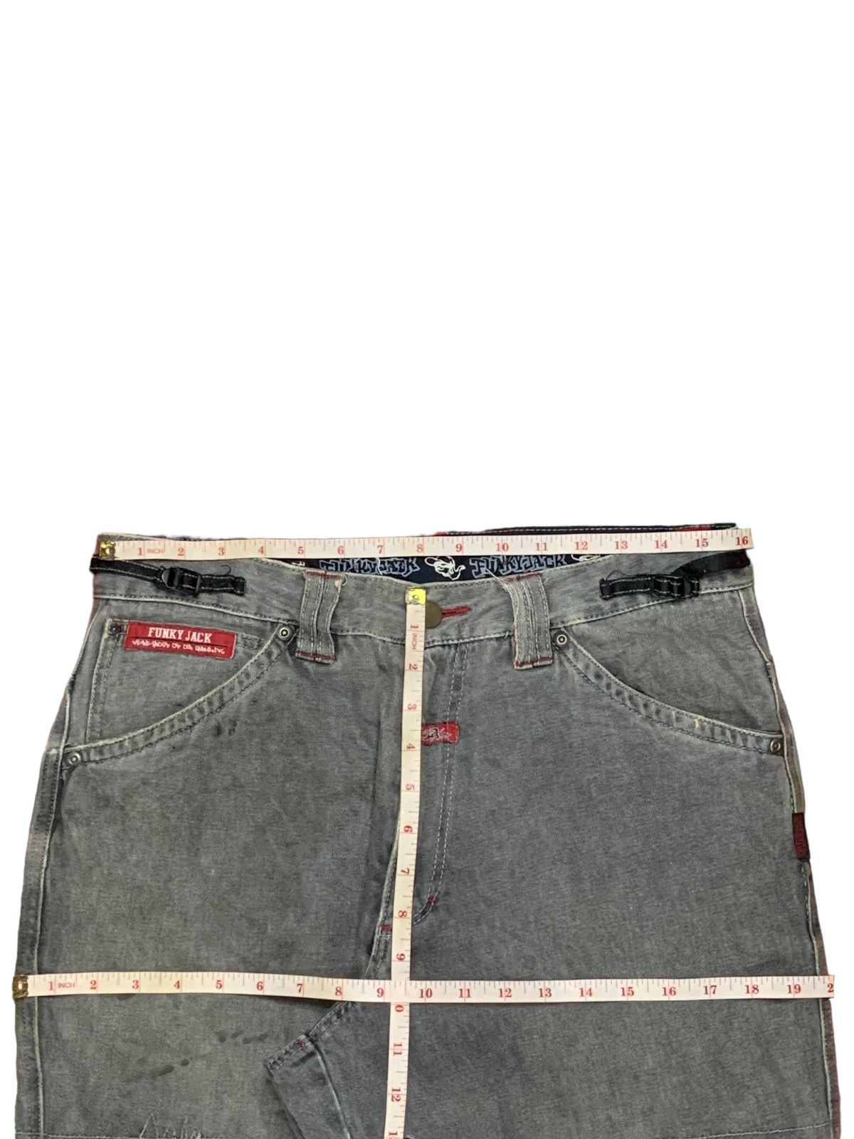 Japanese Brand Vintage Funky Jack Baggy Cargo Graffiti Skater Jeans Size US 32 / EU 48 - 12 Thumbnail