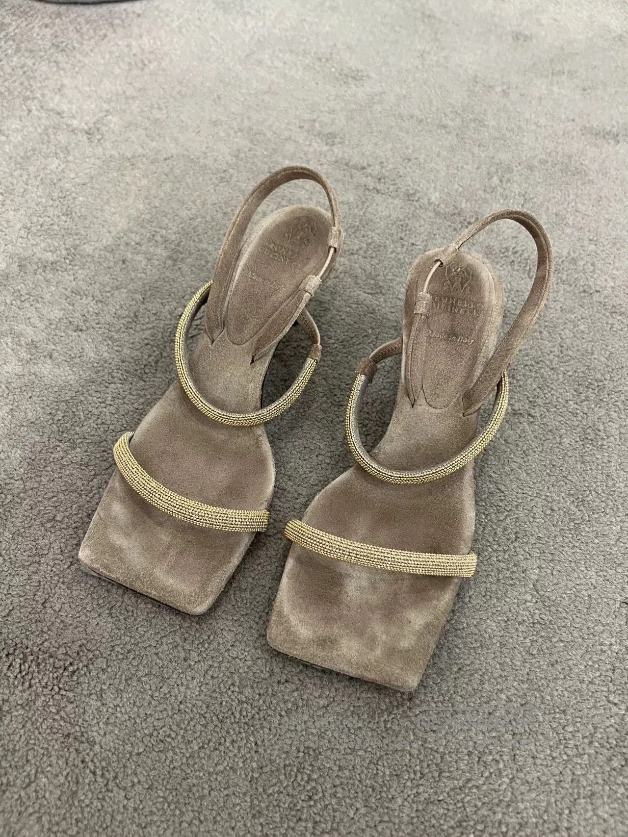 Brunello Cucinelli Brunello Cucinelli Square Toe Sandals. Size US 5.5 / IT 35.5 - 4 Thumbnail