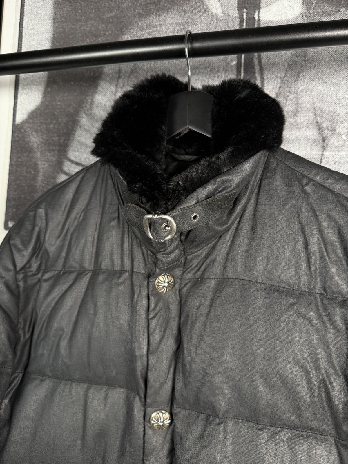 Chrome Hearts 🚭GRAIL🚭 EARLY 2000's MINK COLLAR WAXED COTTON UTILITY JACKET Size US L / EU 52-54 / 3 - 5 Thumbnail