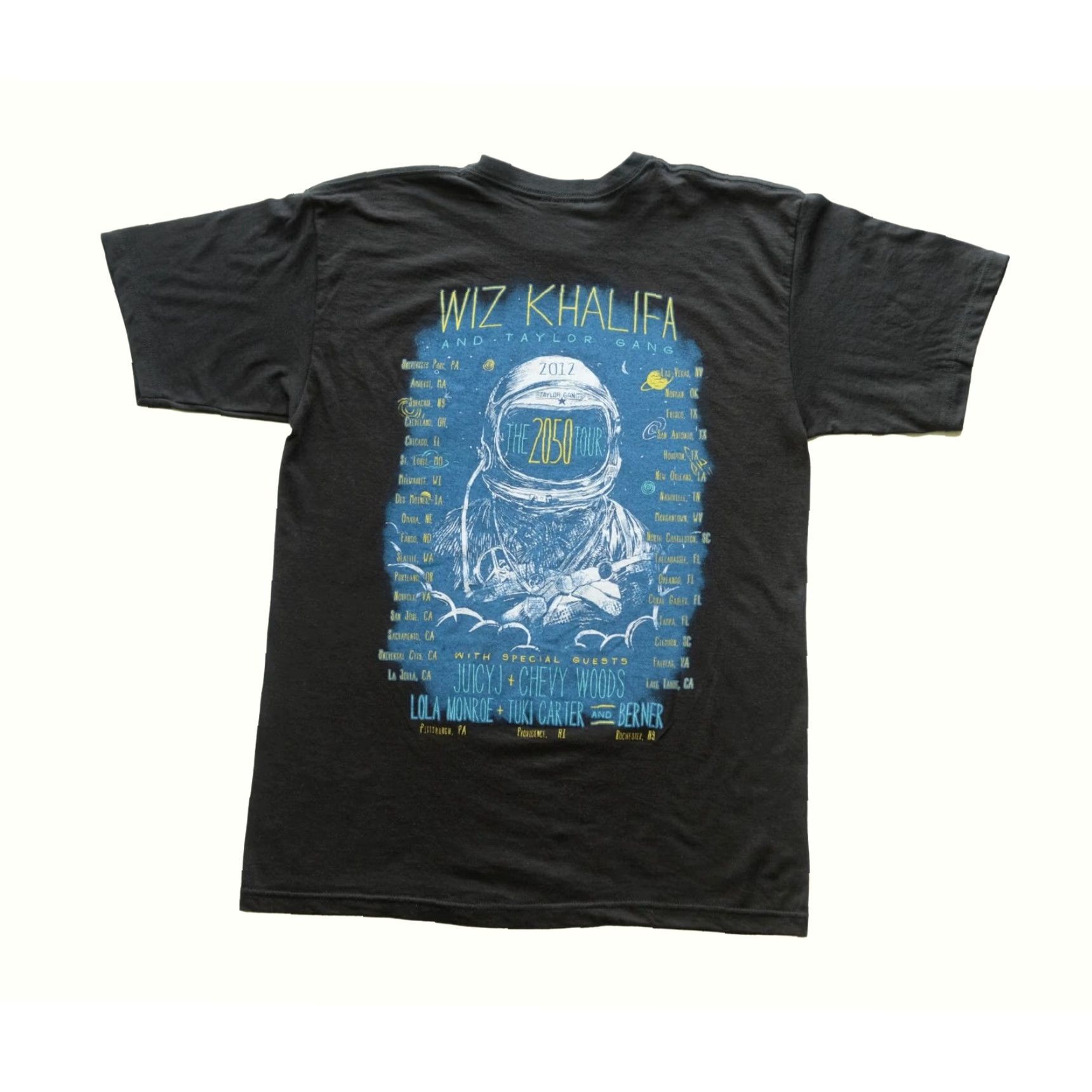 Delta VINTAGE WIZ KHALIFA 2050 TOUR BLACK T SHIRT Men SZ M Delta Pro Weight Crew Neck Short Sleeve Graphic Print 2012 Music Size US M / EU 48-50 / 2 - 3 Thumbnail