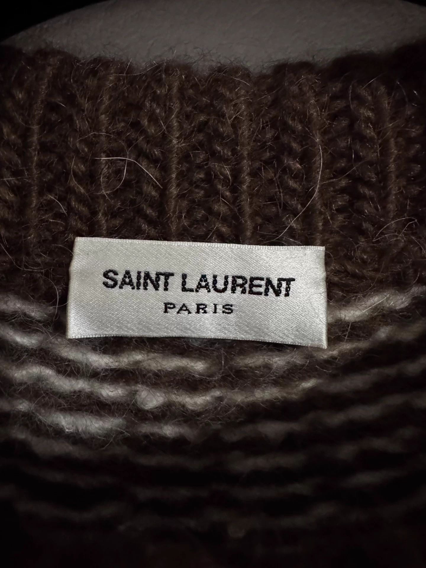 Saint Laurent Paris Saint Laurent 22fw Fair Isle crewneck cream/brown/oatmeal L Size US L / EU 52-54 / 3 - 5 Thumbnail