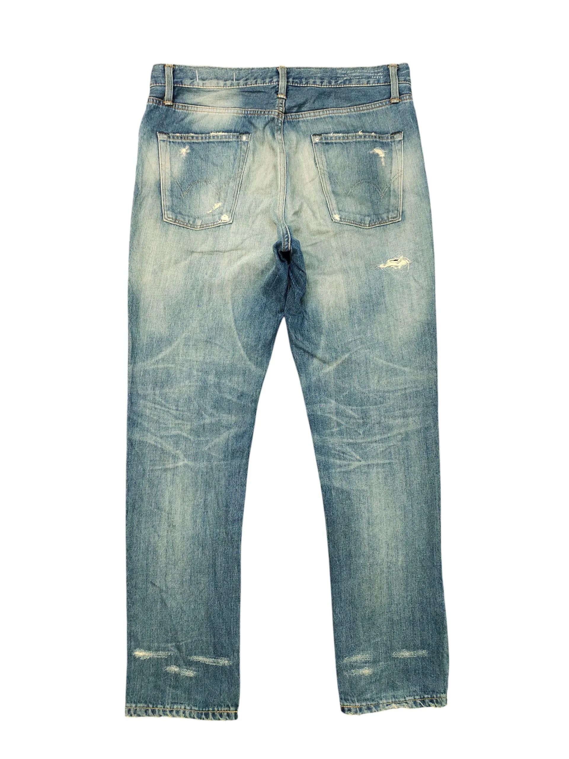 Kapital Vintage 90s Edwin 503TP Boro Patchwork Distress Denim Jeans Size US 34 / EU 50 - 2 Thumbnail