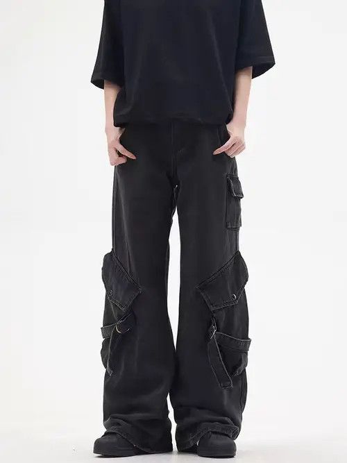 Japanese Brand Street Hip Hop Street Baggy Workwear Denim Trousers Size US 34 / EU 50 - 4 Thumbnail