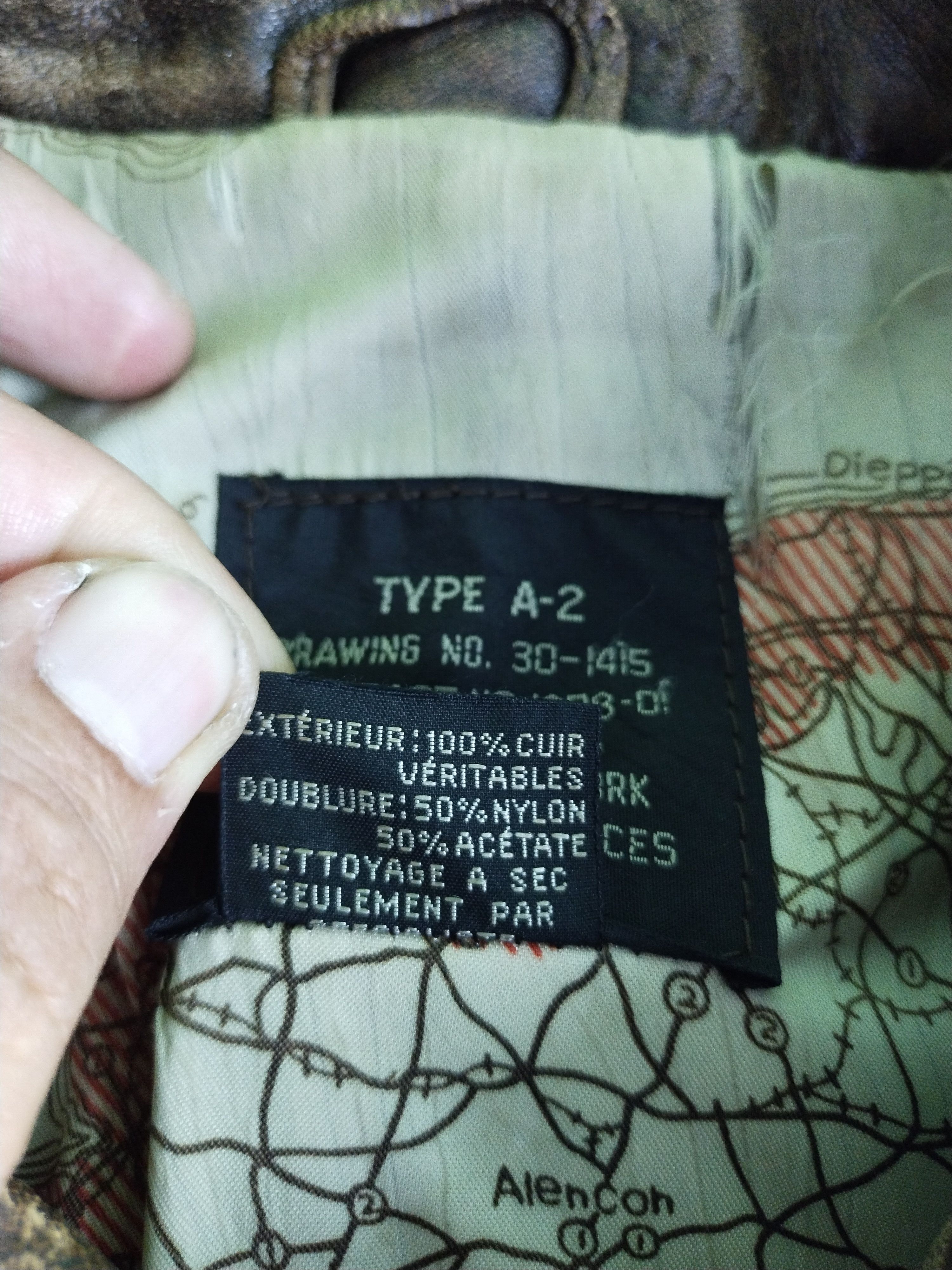 Leather Vtg Aviation Type A-2 Aviation Air Command Leather Jacket Size US M / EU 48-50 / 2 - 19 Thumbnail