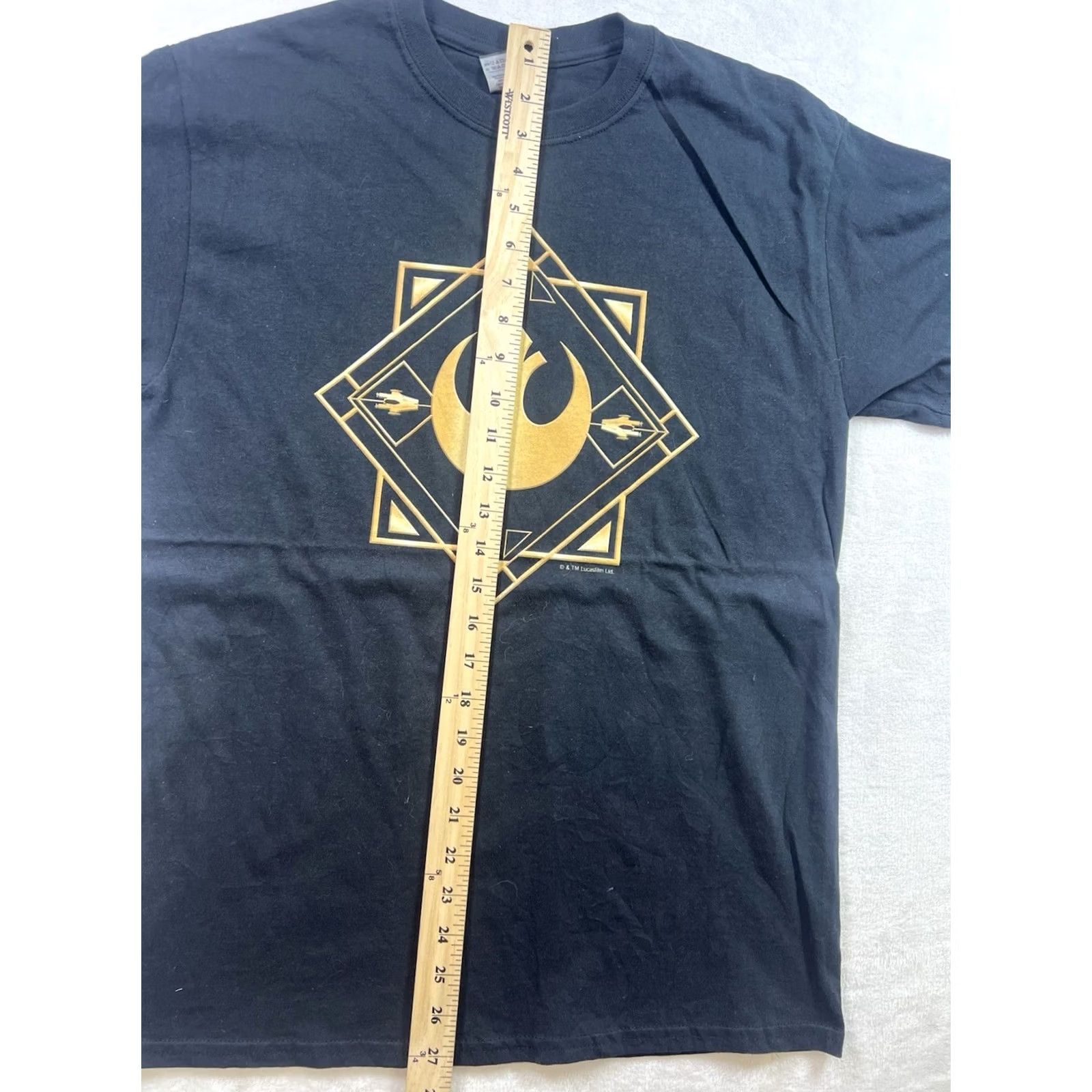 Gildan Men's STAR WARS Rebel Alliance Black Gold Foil Short Sleeve T Shirt M Size US M / EU 48-50 / 2 - 3 Thumbnail