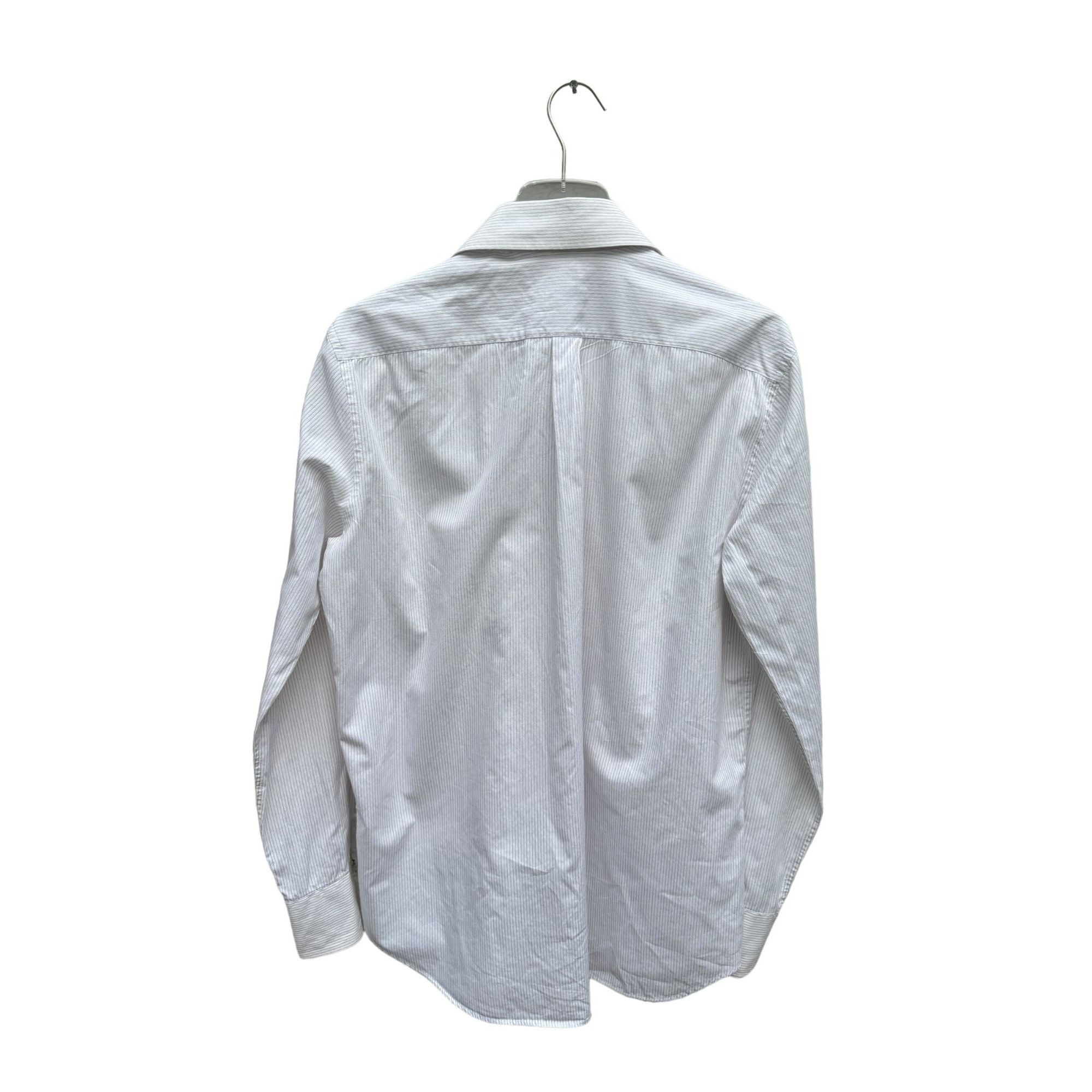 Yves Saint Laurent White Striped Shirt Size US M / EU 48-50 / 2 - 4 Thumbnail