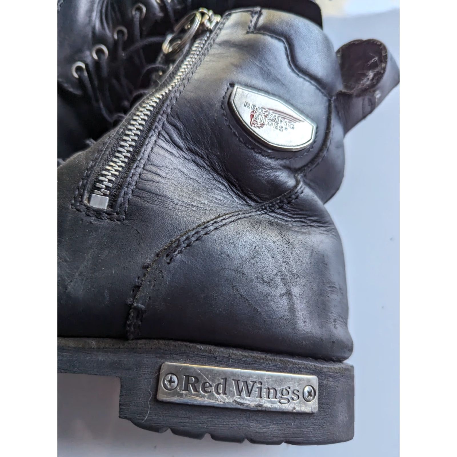 Red Wing VINTAGE Red Wing Boots 979 Leather Motorcycle Biker Mens Size 8.5 D Rubber Lug Soles Black Size US 8 / EU 41 - 3 Thumbnail