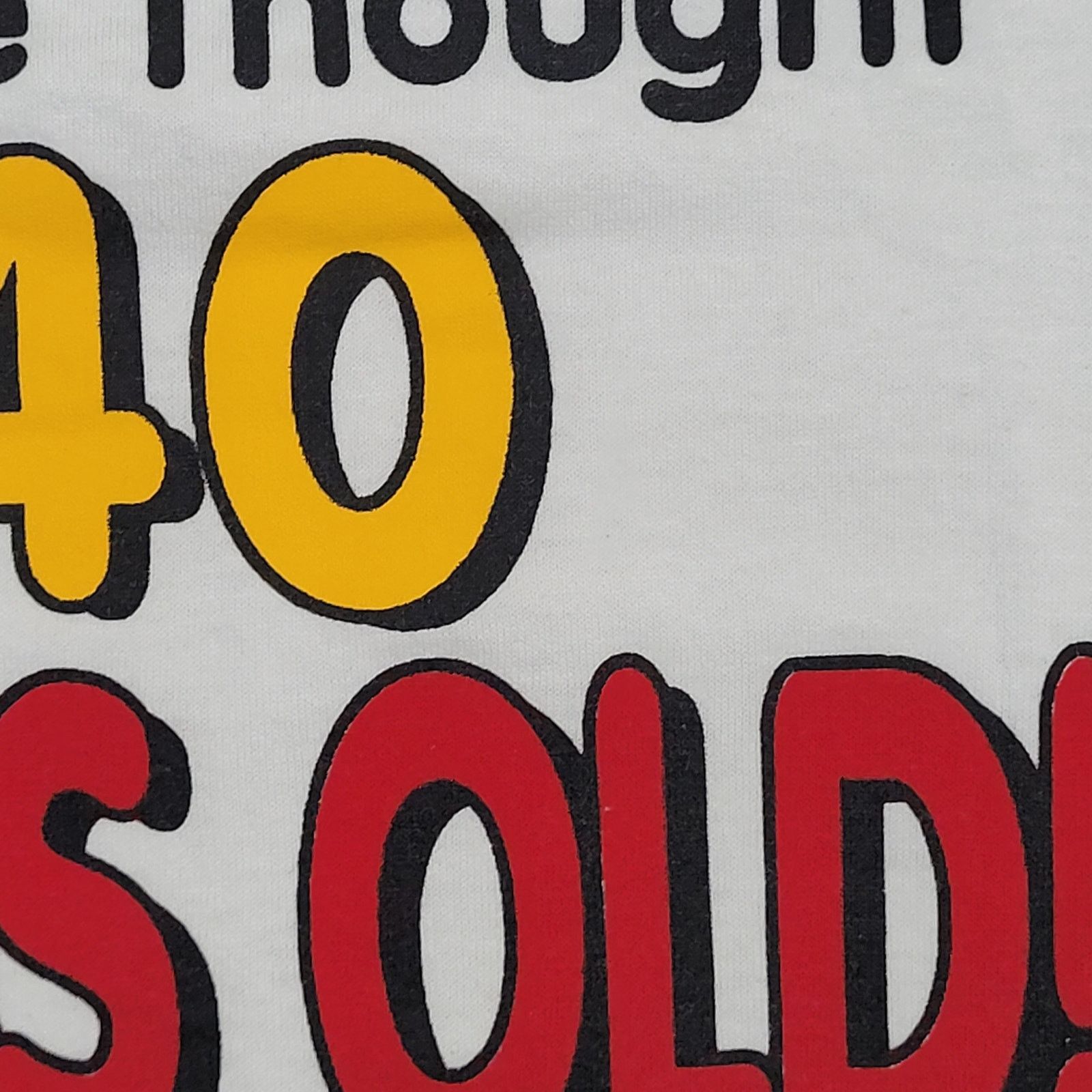 Jerzees VTG 90s "40 Was Old" T-Shirt Mens L Single Stitch USA Size US L / EU 52-54 / 3 - 4 Thumbnail