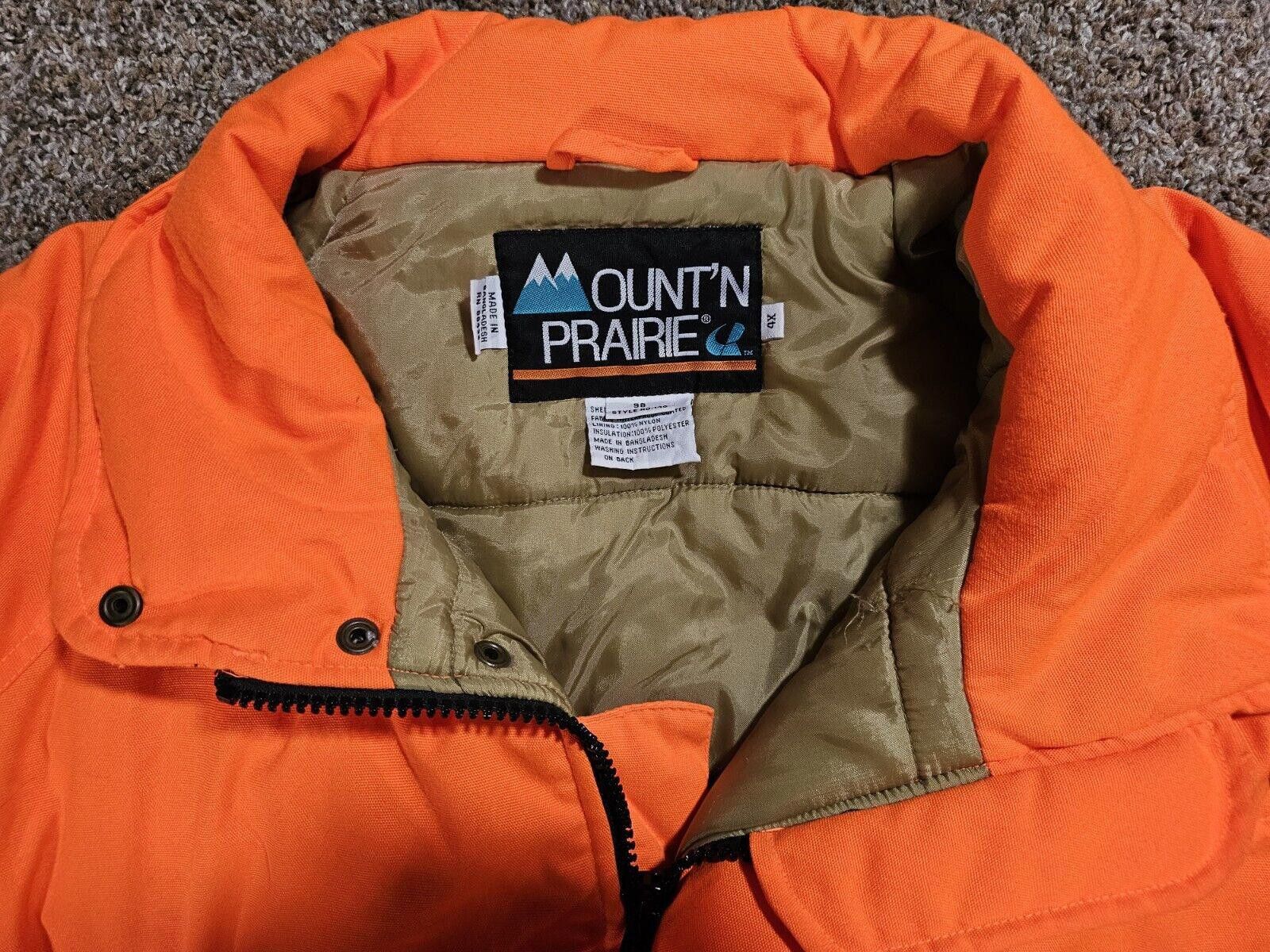 Designer Mount'n Prairie Hunting Jacket Mens 4XL Blaze Orange Vintage Size ONE SIZE - 3 Thumbnail