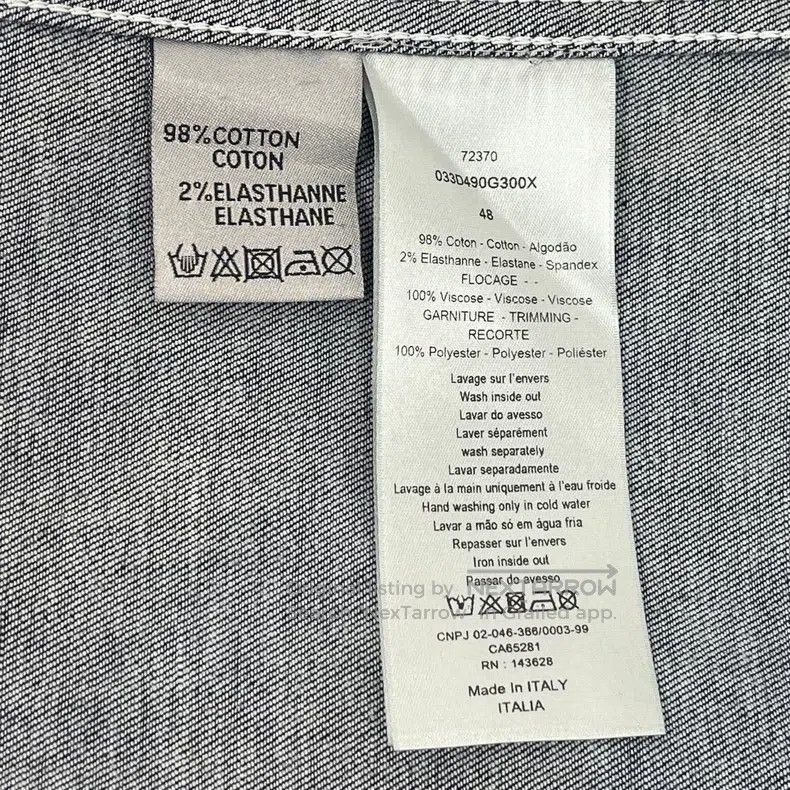 Dior Dior Gray classic logo velvet satin denim jacket Size US M / EU 48-50 / 2 - 6 Thumbnail