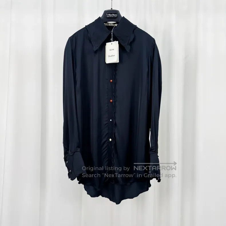 Acne Studios Acne Studios Black Mulberry Silk Colorful Button Shirt Size XXS / US 00 / IT 34 - 1 Thumbnail