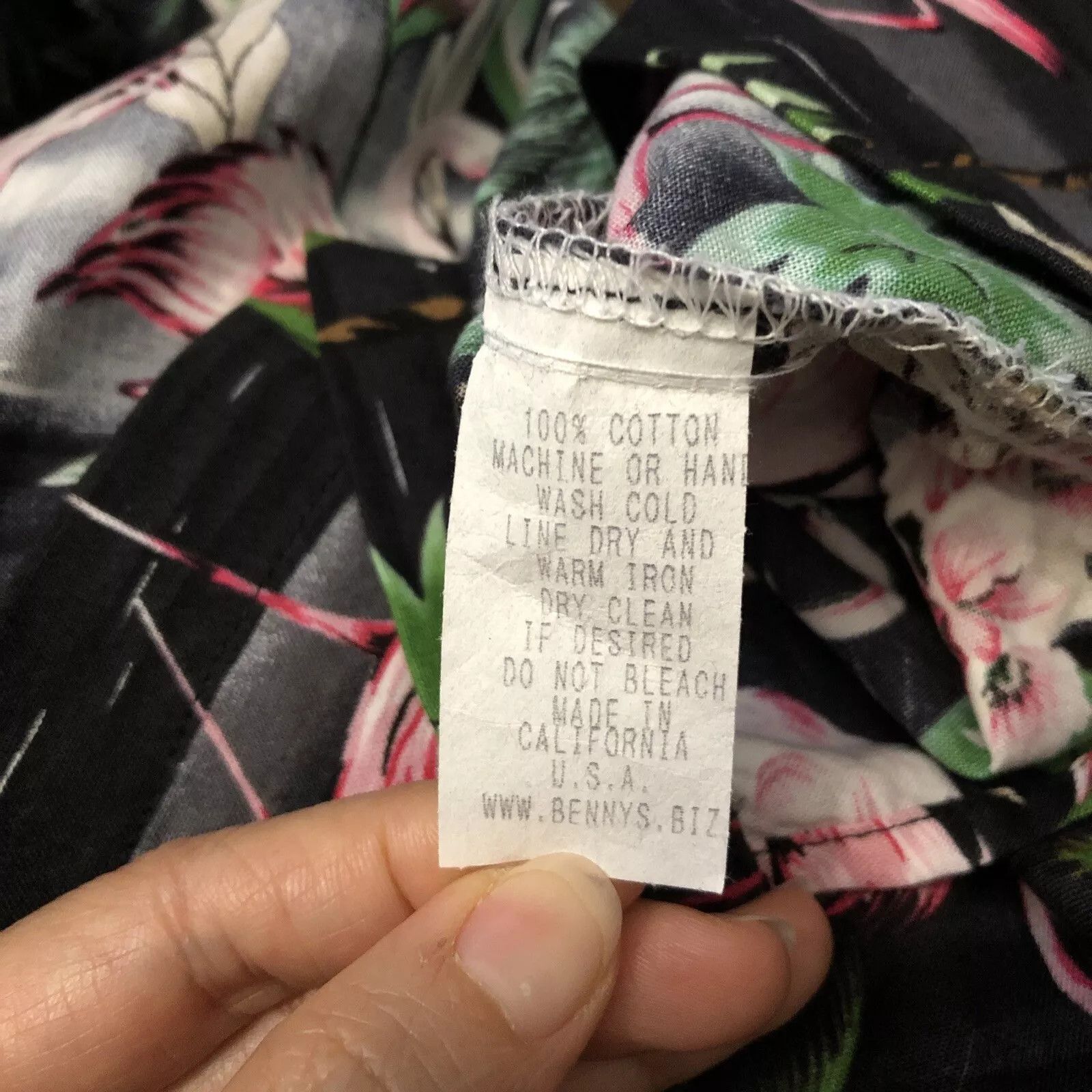 Other Benny's Aloha Shirts Hawaiian Black Flamingos Floral 3X Size US XXL / EU 58 / 5 - 7 Thumbnail