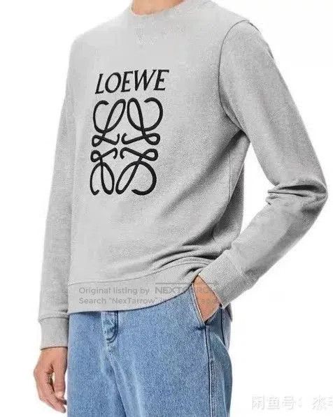 Loewe Loewe Blue Embroidered Logo Sweatshirt. Size US M / EU 48-50 / 2 - 8 Thumbnail