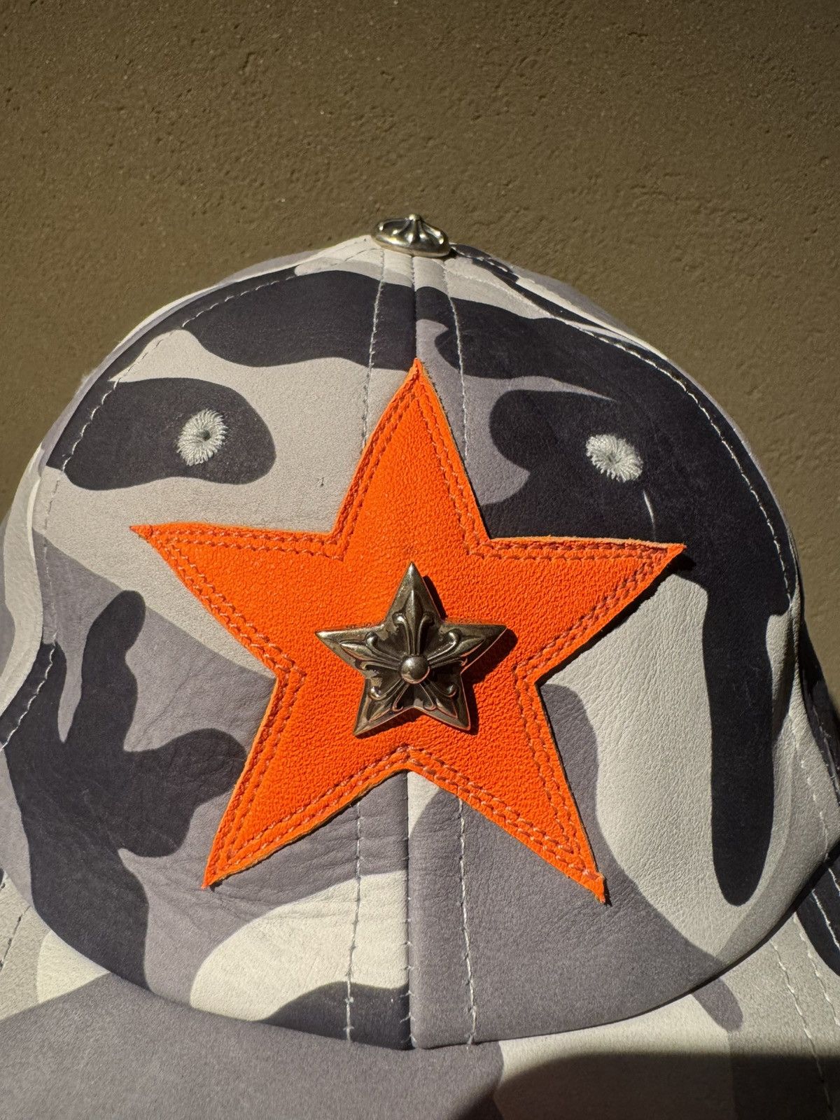 Chrome Hearts Chrome Hearts Camo Leather Cap Star Patch Hat Size ONE SIZE - 3 Thumbnail