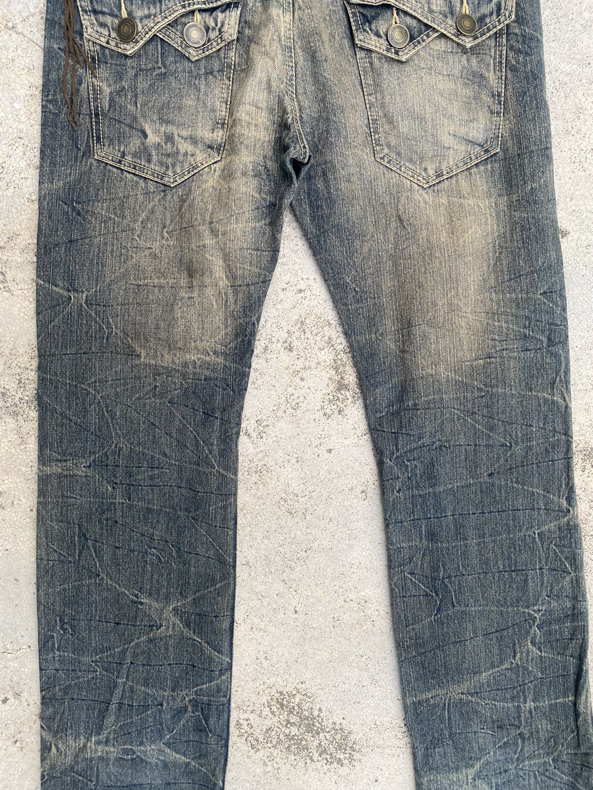 If Six Was Nine × Japanese Brand × Tornado Mart Edwin Distressed Mud Washed Studed Jeans Size US 35 - 16 Thumbnail