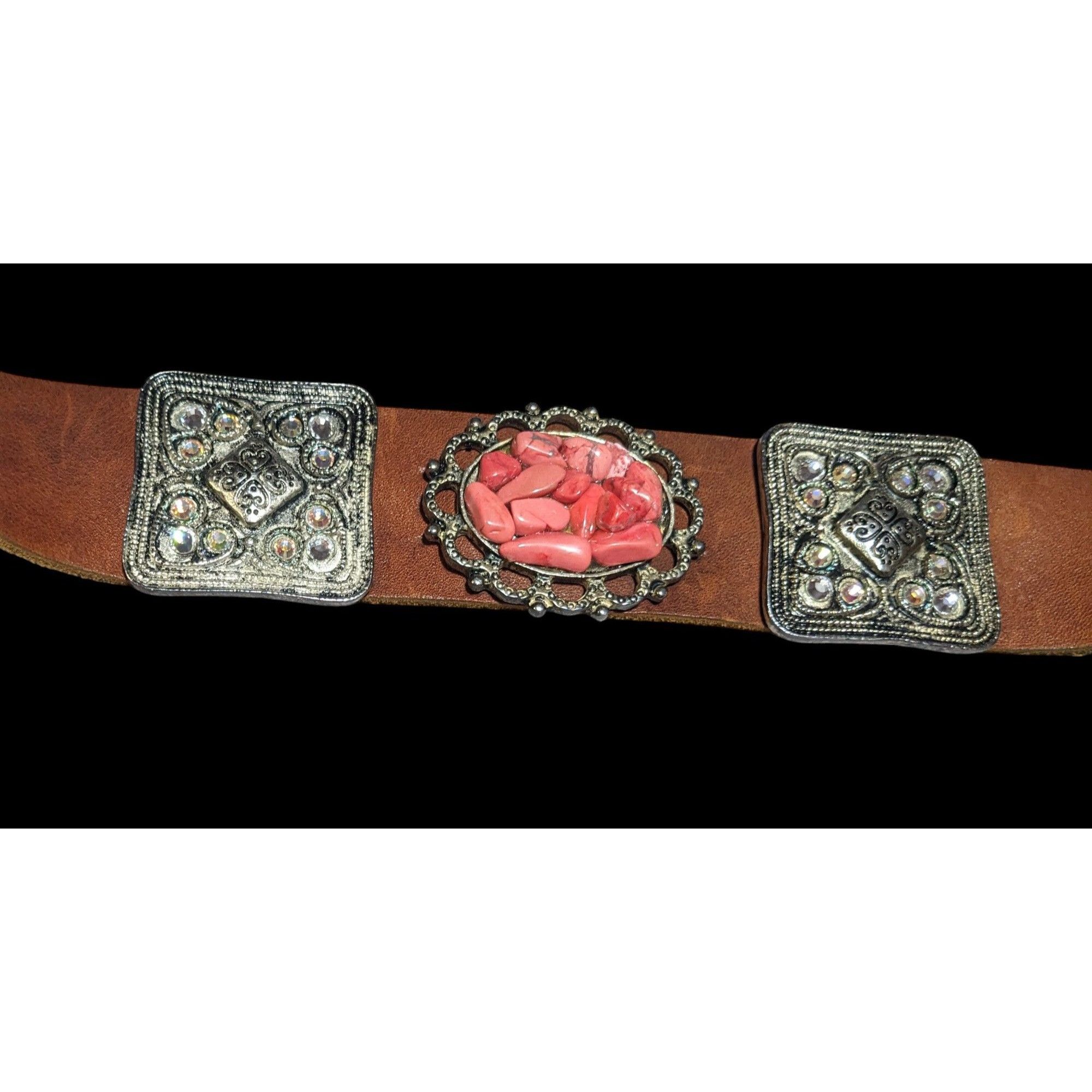 Other Cowgirl Glam Rhinestone And Gemstone Embellished Leather Bel Size ONE SIZE - 4 Thumbnail