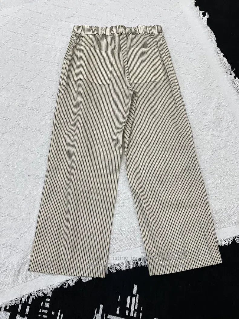 Dior Dior Striped wide-leg trousers Size 24" / US 00 / IT 34 - 2 Thumbnail