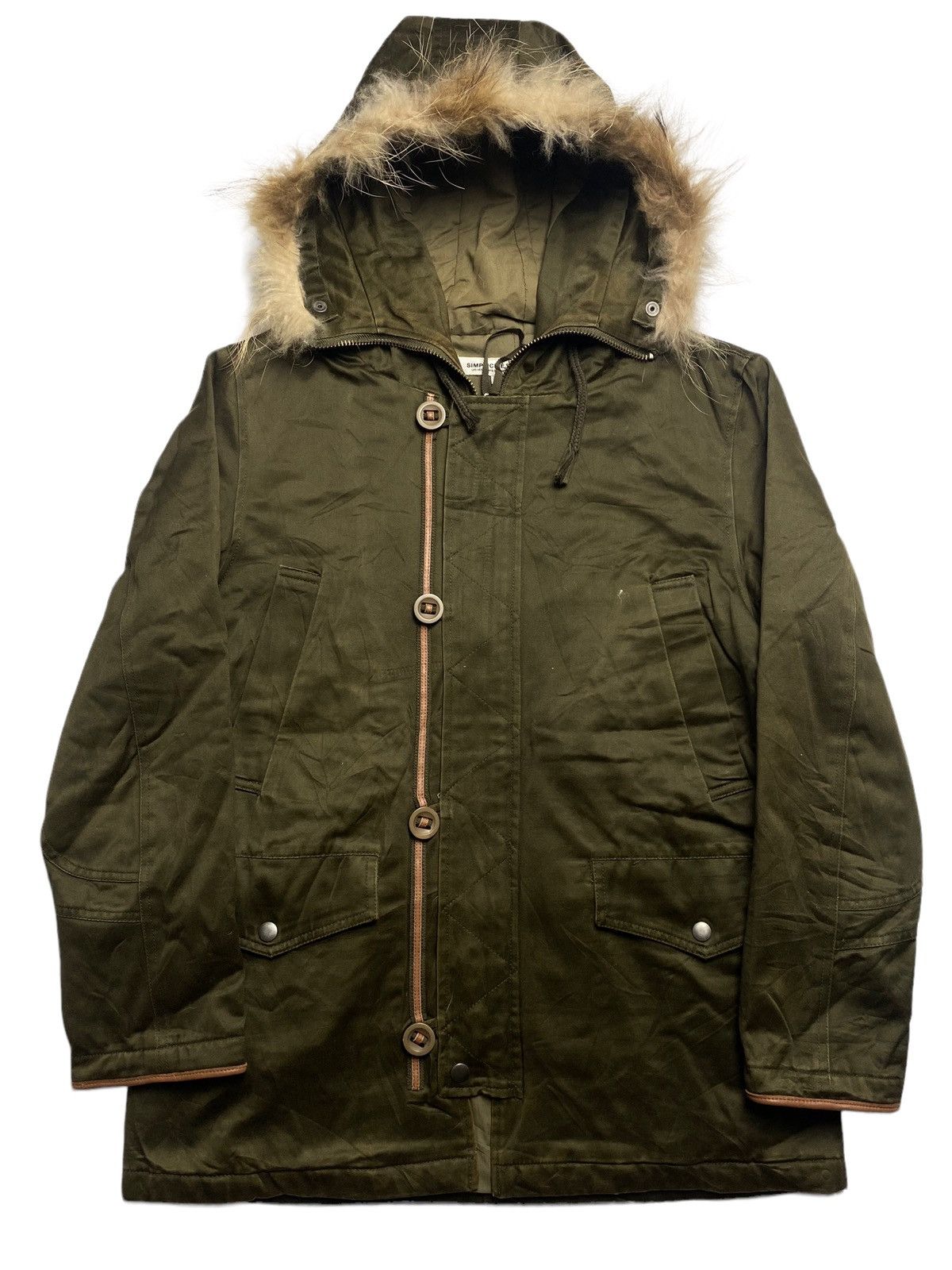 If Six Was Nine 2000s Simplicite Plus - Fur Raccoon Hoodie Long Jacket Size US L / EU 52-54 / 3 - 1 Thumbnail