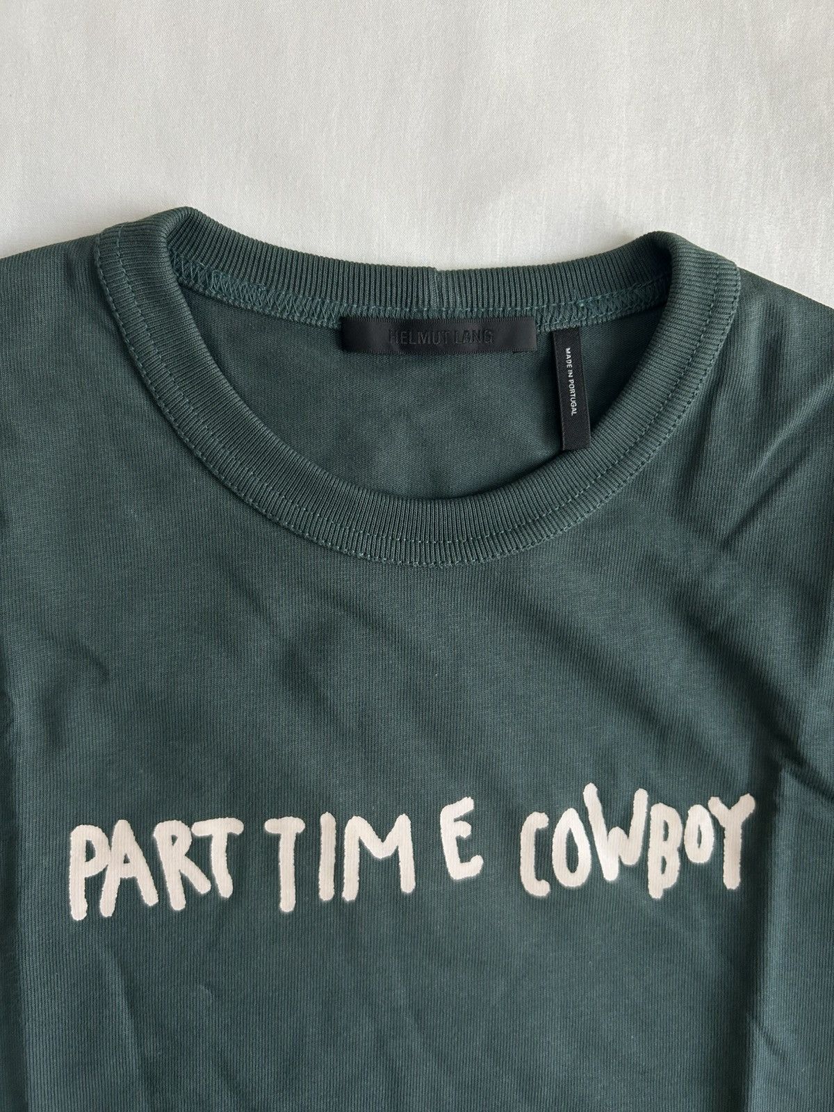 Helmut Lang Helmut Lang Green Scribbled Cowboy Shirt Part Time Size US S / EU 44-46 / 1 - 5 Thumbnail