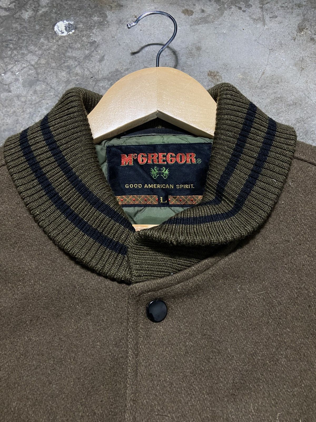 McGregor 🔥🔥 Vintage McGregor Good American Spirit Woll Bomber Jacket Size US L / EU 52-54 / 3 - 12 Thumbnail