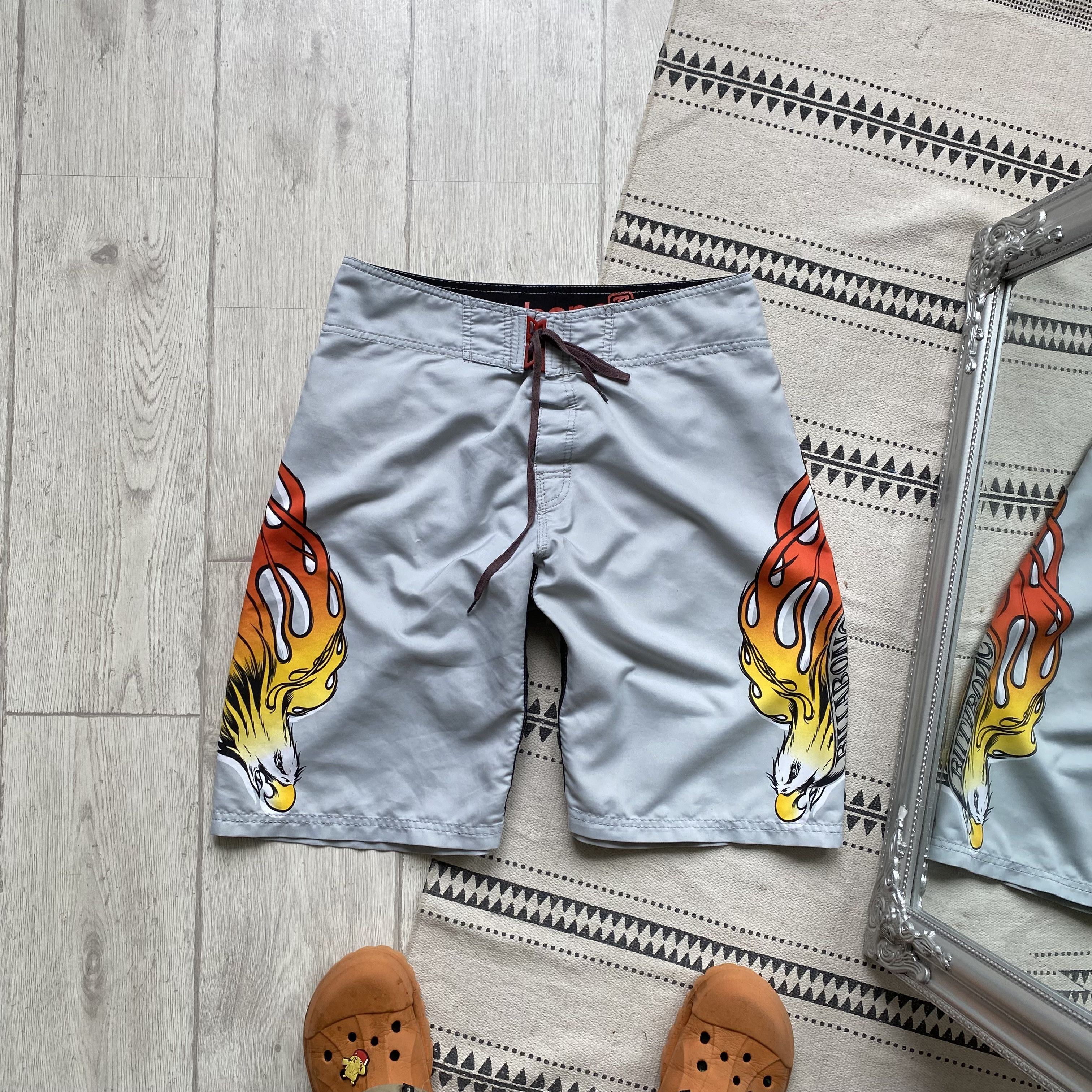 Billabong Vintage Billabong Board shorts Flame Eagle print Y2K Size US 34 / EU 50 - 2 Thumbnail