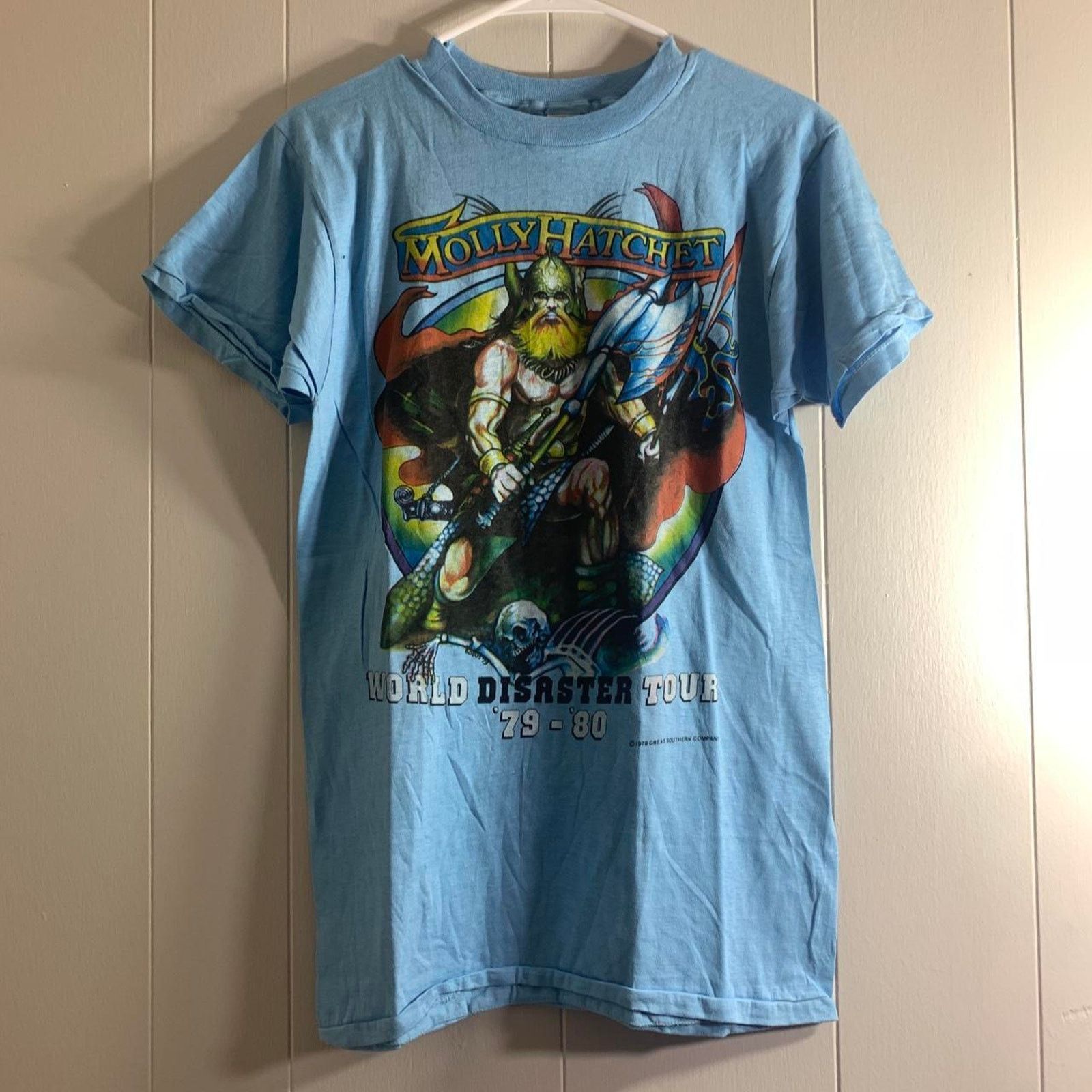 Vintage 1979 MOLLY HATCHET World Disaster single stitch tee shirt M Size US M / EU 48-50 / 2 - 2 Thumbnail