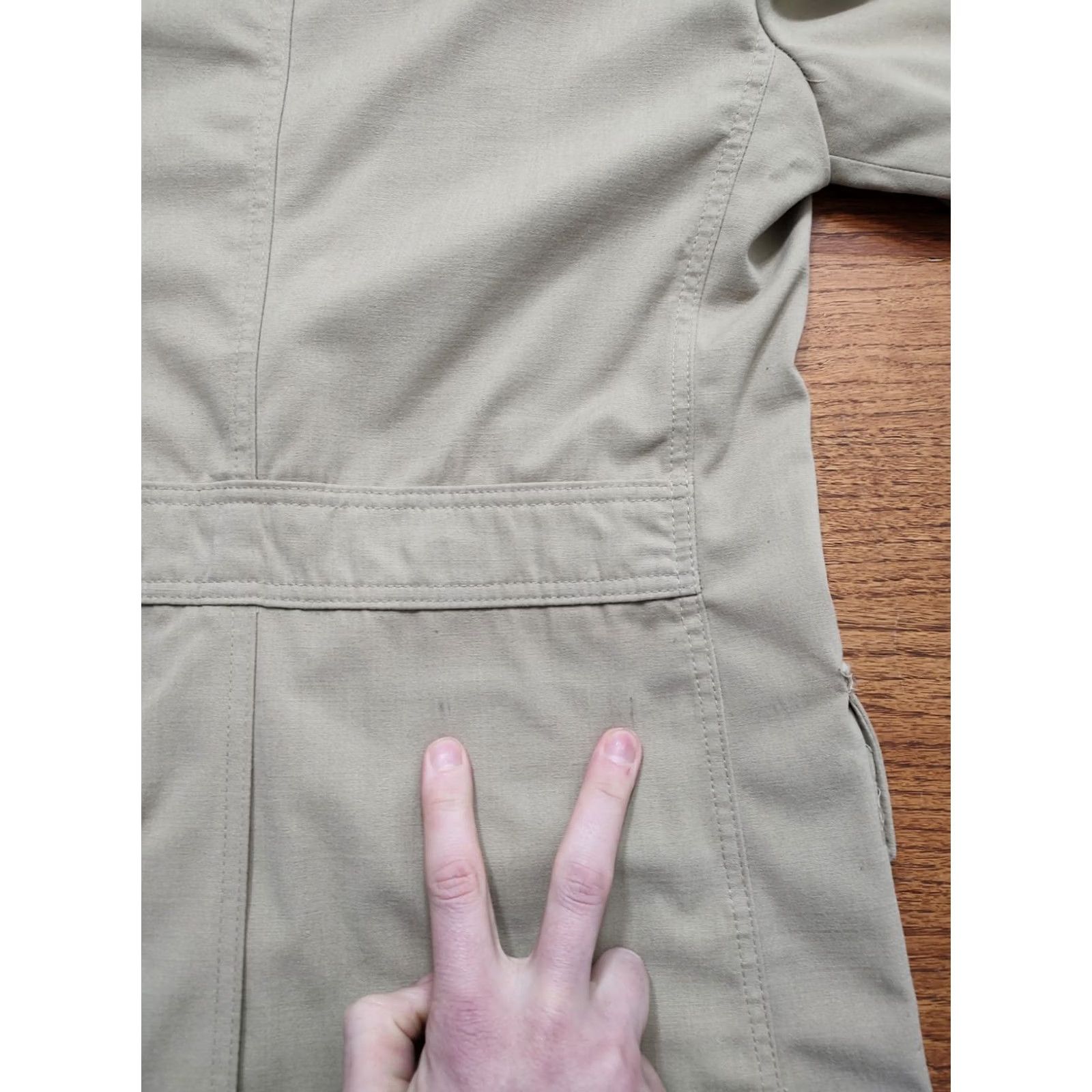 Lee VINTAGE 1970s Lee Lee 3PC Separate Tan Cotton Blend Suit Jacket/Pants Size 38 Chest 30 Waist Regular Inseam 29 Mens Size 36R - 6 Thumbnail