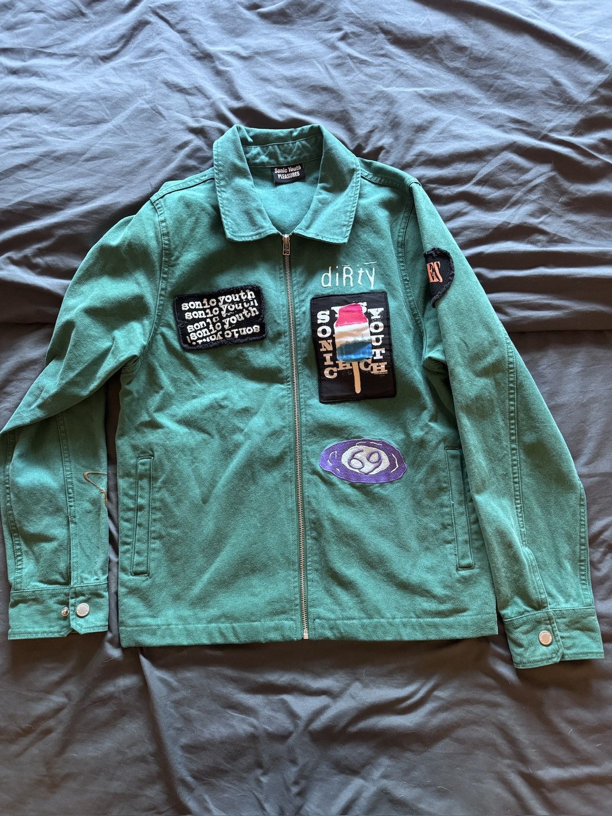 Pleasures PLEASURES x Sonic Youth Dirty Work Jacket Green Size US M / EU 48-50 / 2 - 1 Thumbnail