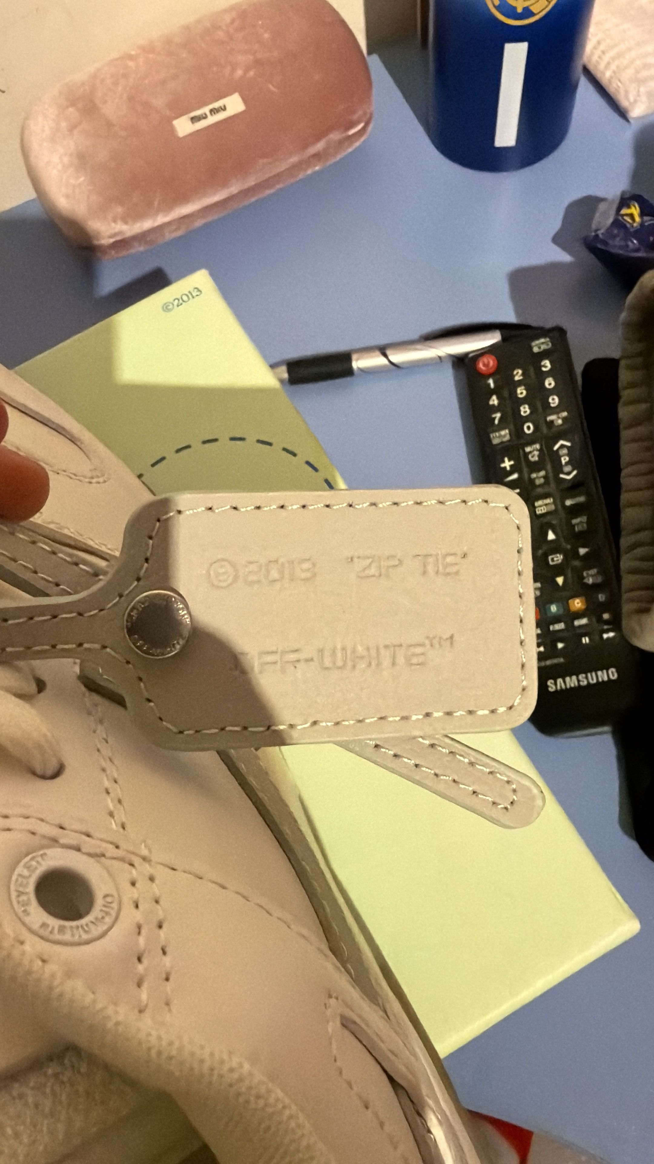 Off-White OUT OF OFFICE “OOO” Grey and White Shoes Size US 13 / EU 46 - 5 Thumbnail