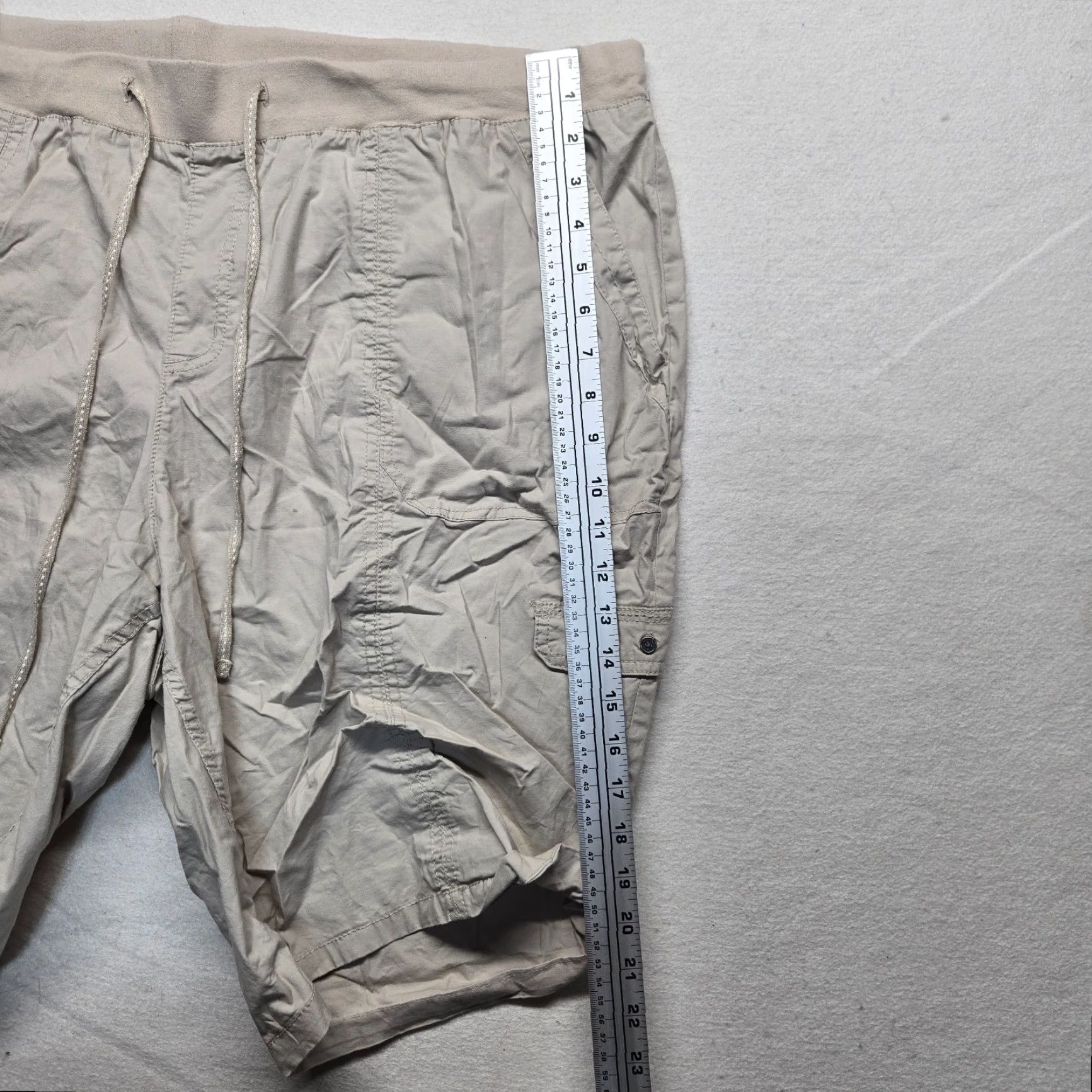 Vintage Vintage Est 1946 Denim Tan Bermuda Shorts Women's 22W High-Rise Casual Travel Activewear Pockets Stretch Size 40" / US 18 - 5 Thumbnail