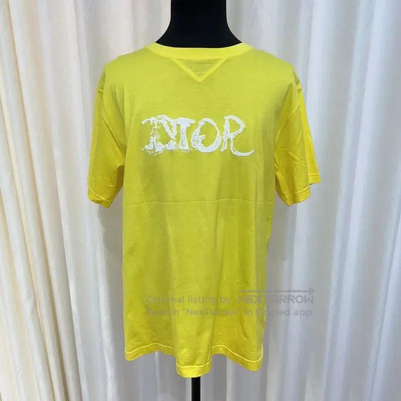 Dior Dior Men's Yellow Cotton T-Shirt . Size US XL / EU 56 / 4 - 1 Thumbnail