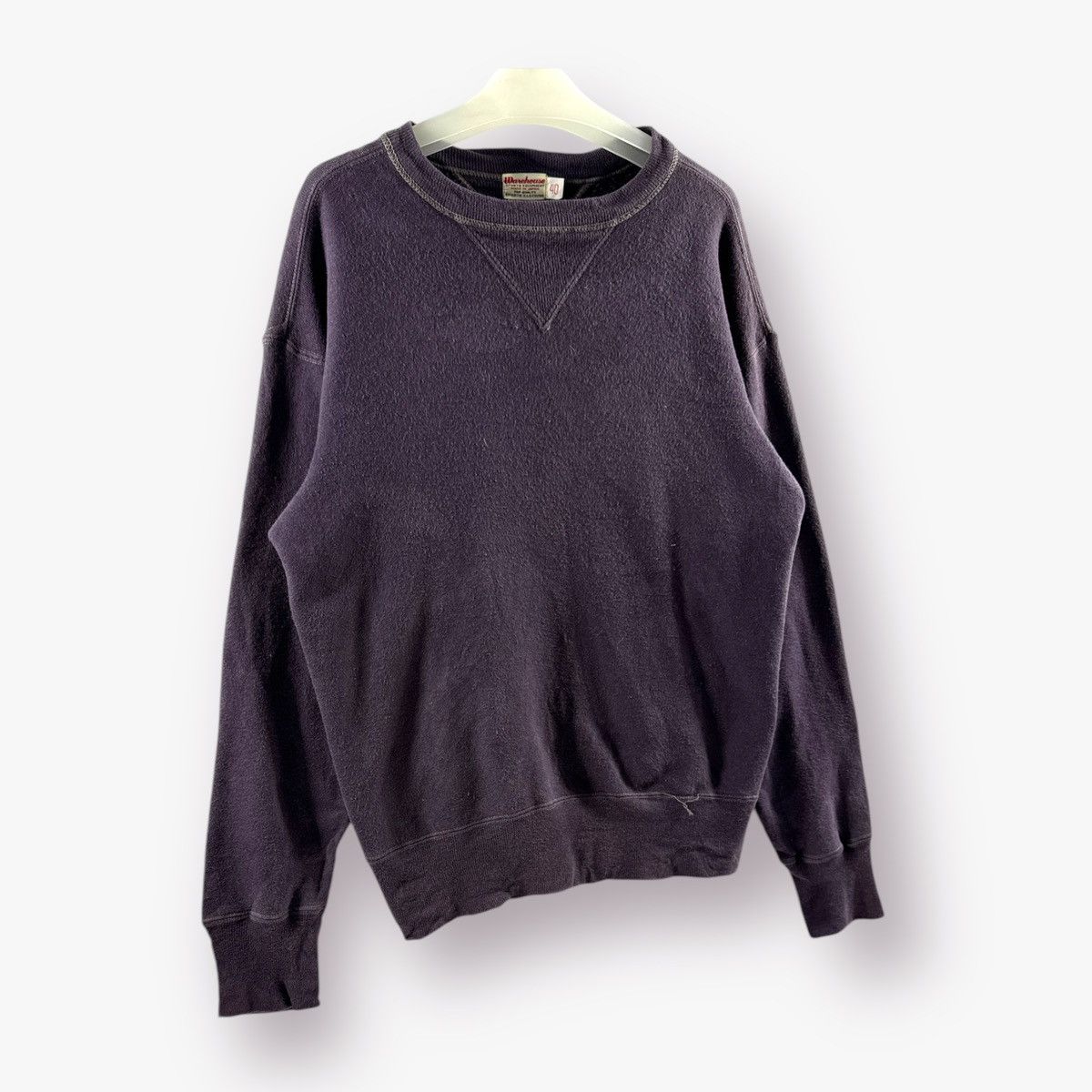 Japanese Brand 🔥 Vintage plain Warehouse. co roundneck Sweatshirt Size US M / EU 48-50 / 2 - 3 Thumbnail