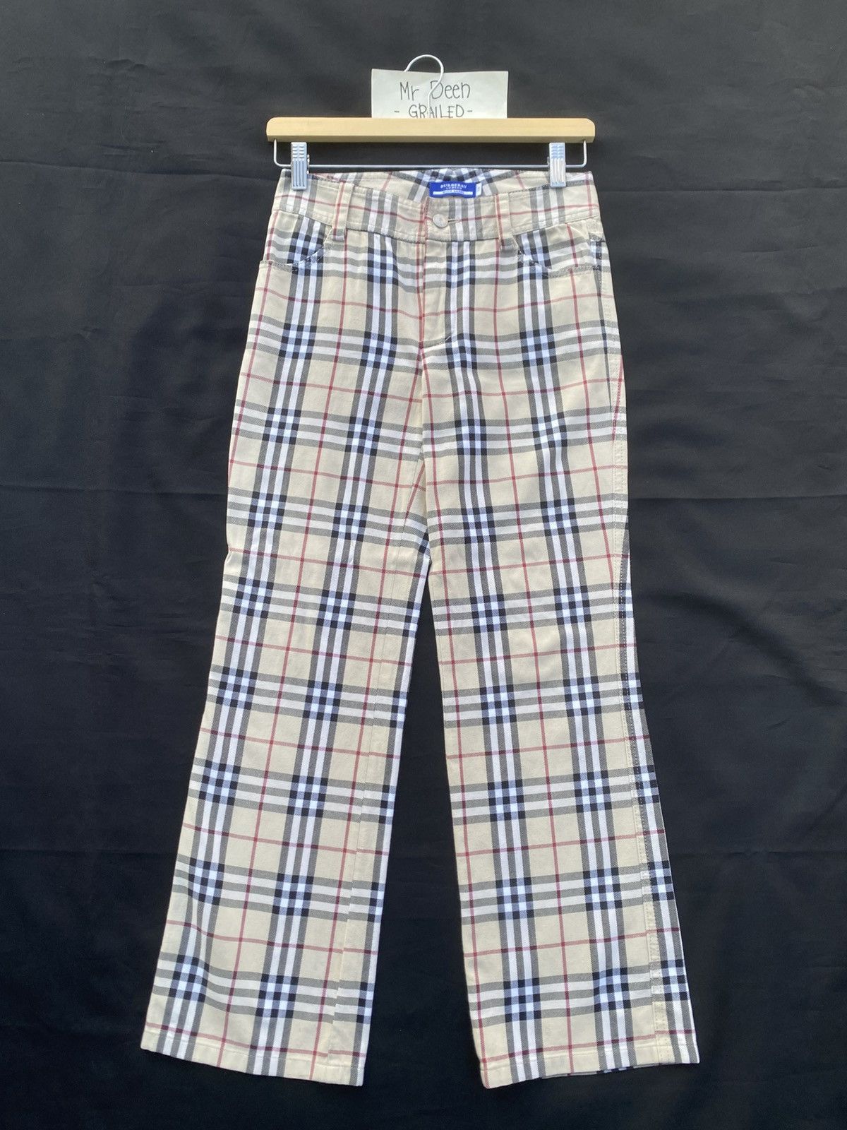 Burberry Rare Burberry Brown Checkered Casual Pants Size US 27 - 2 Thumbnail