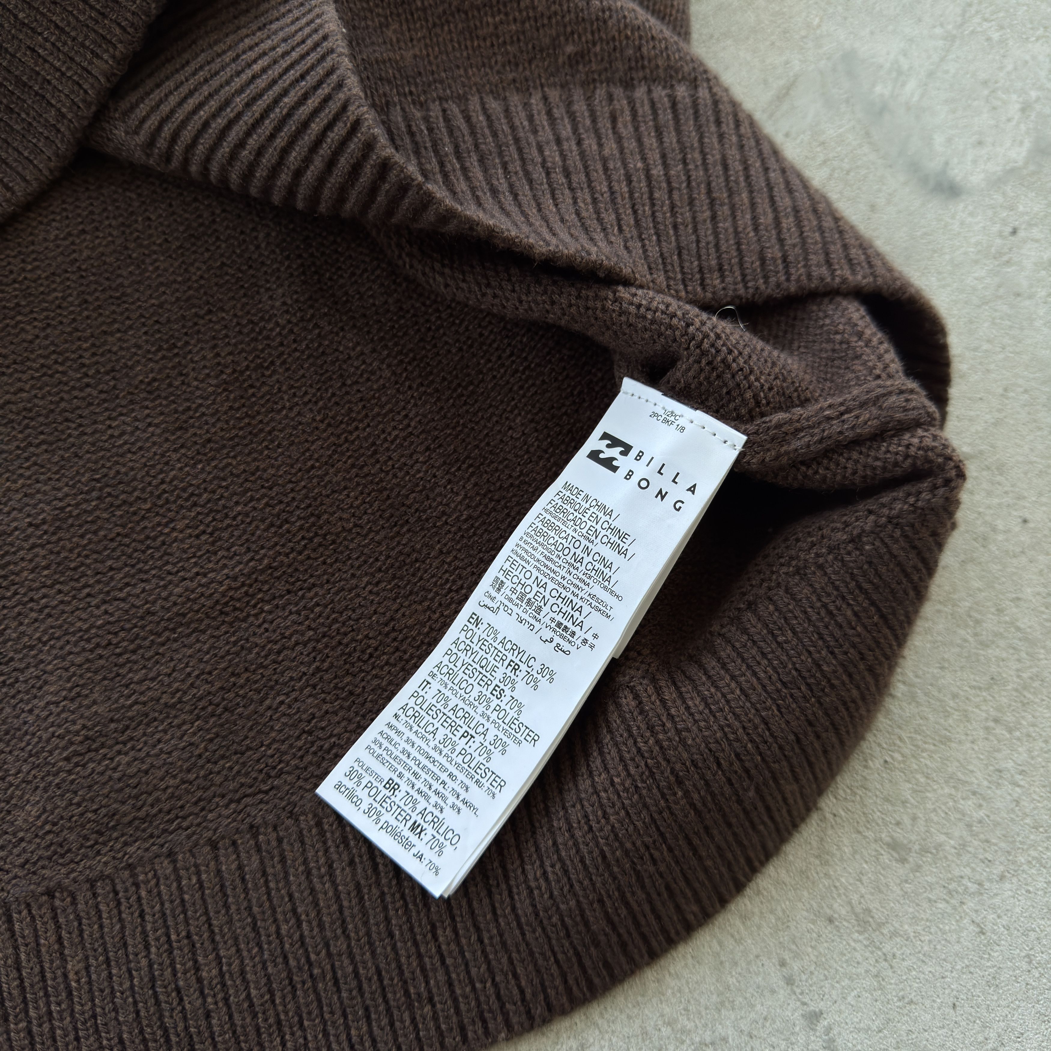 Billabong Billabong Vintage Brown Knit Sweater Spell Out Logo Size XL Size US XL / EU 56 / 4 - 6 Thumbnail