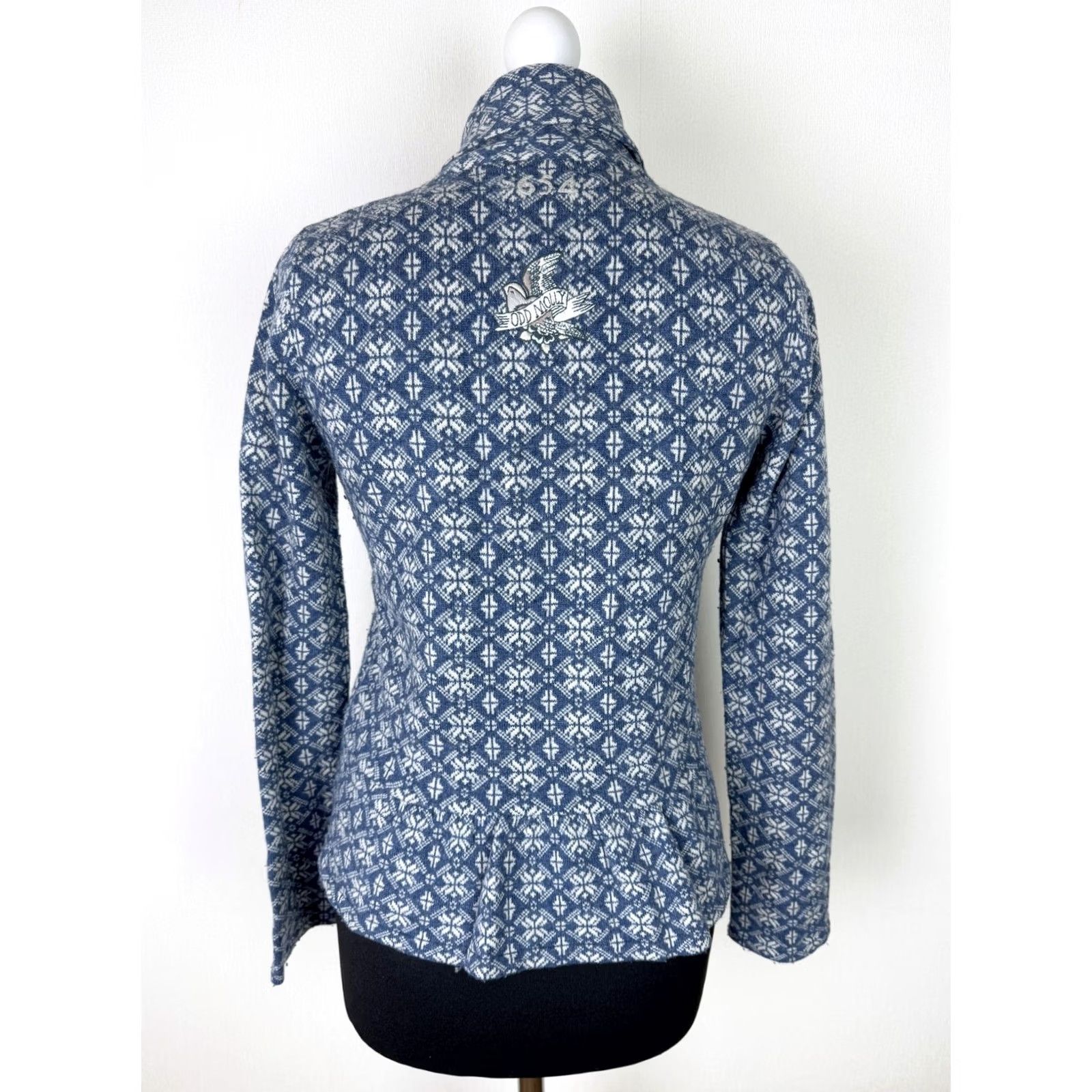 Vintage Odd Molly Jumper Cardigan Size 1 S womens blue wool 654 Size XS / US 0-2 / IT 36-38 - 4 Thumbnail