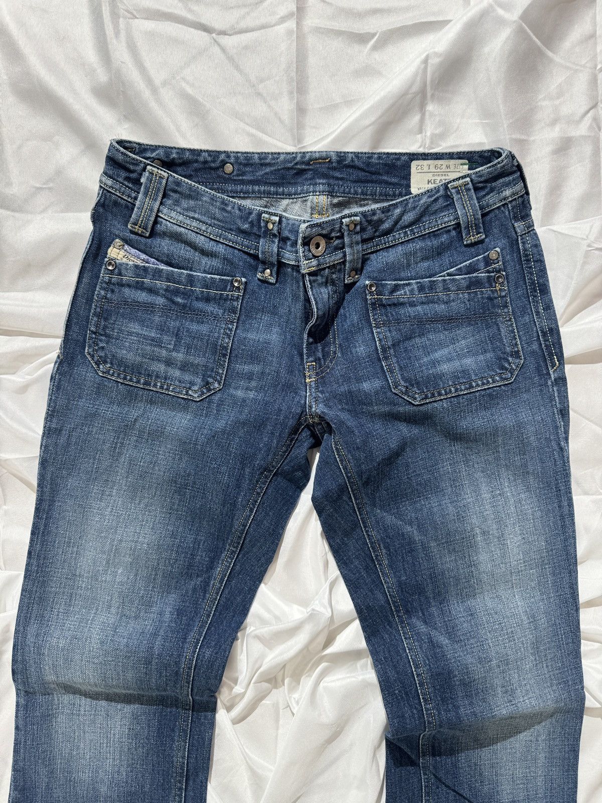 Diesel Diesel Vintage Low Rise Y2K Washed Bootcut Jeans Size 29" - 4 Thumbnail