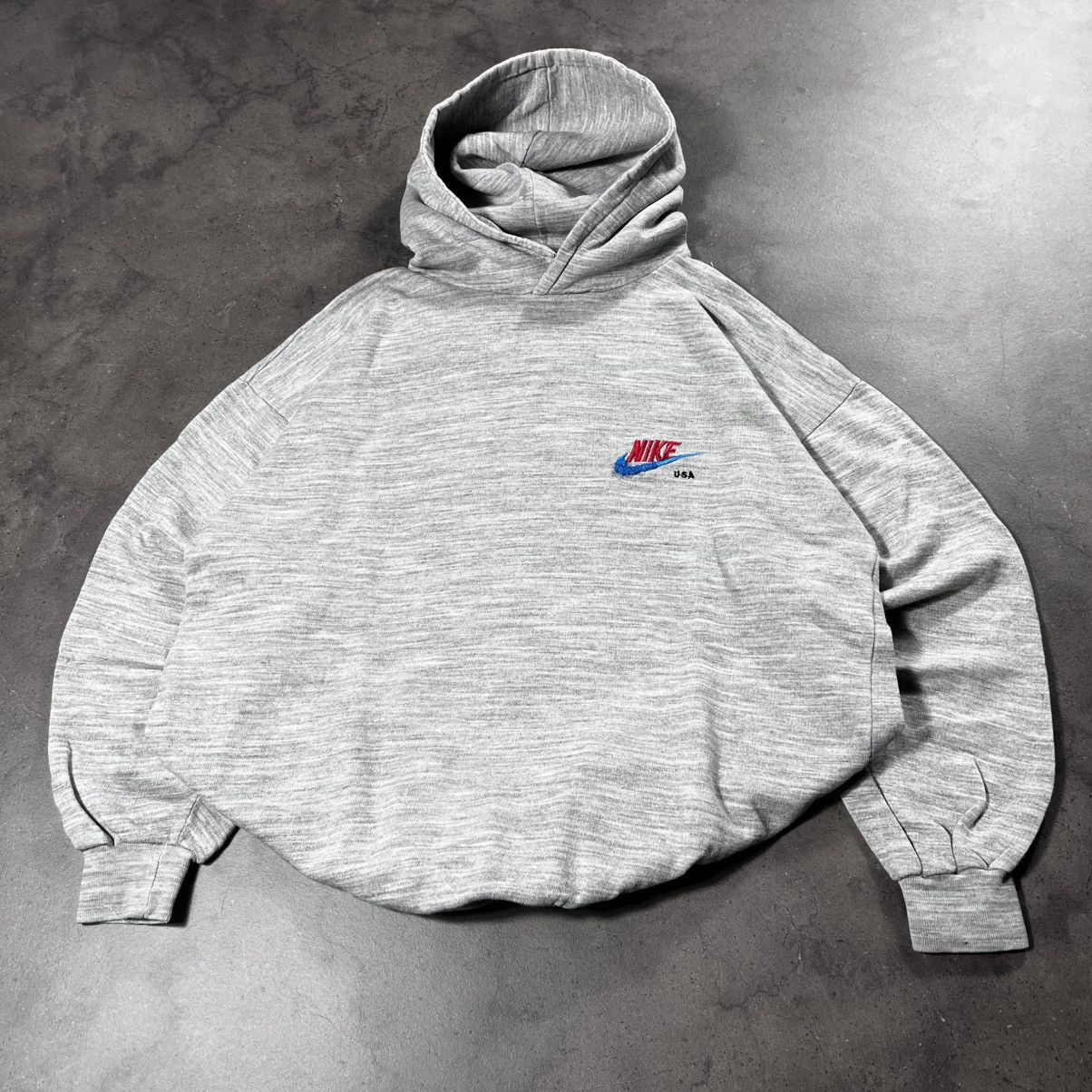 Nike Vintage 90s Nike Oregon USA Boxy Baggy Hoodie Sweatshirt Size US M / EU 48-50 / 2 - 2 Thumbnail