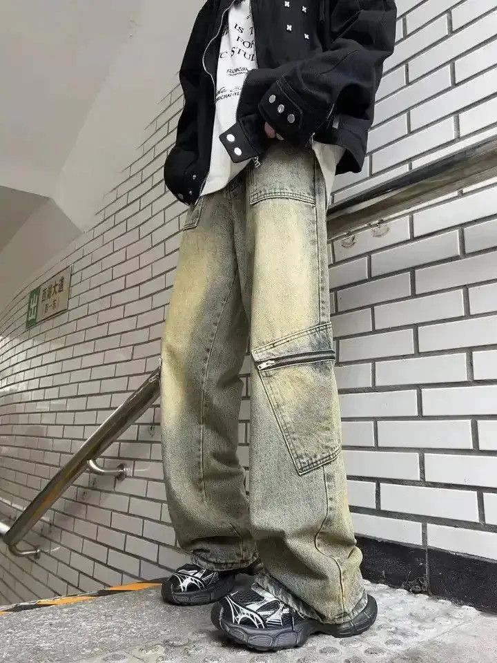 Japanese Brand Washed cargo pants jeans y2k Size US 34 / EU 50 - 2 Thumbnail