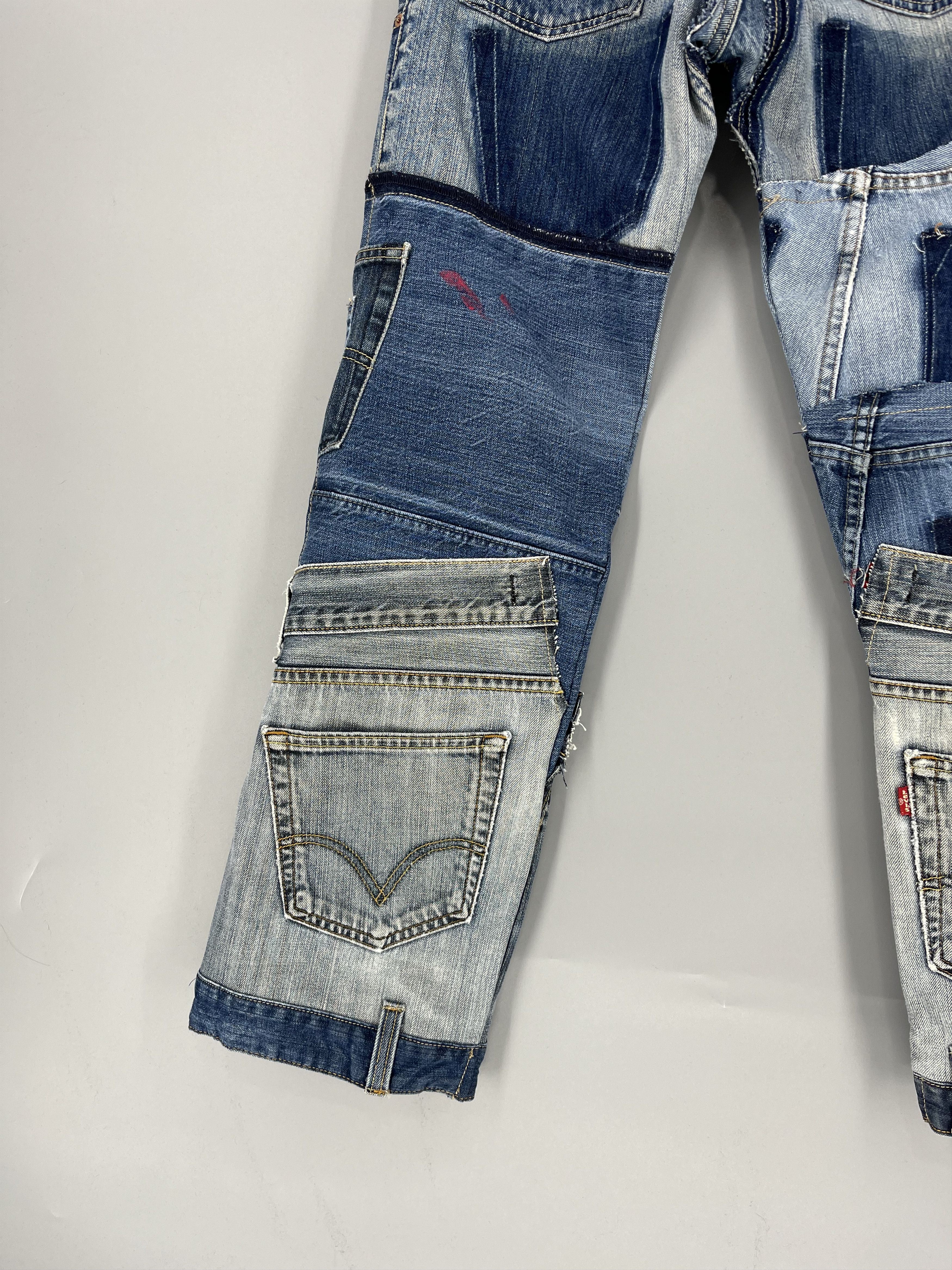 Other 90s Levi’s 501 Patchwork Multipocket Denim Custom Jeans USA Size US 31 - 13 Thumbnail