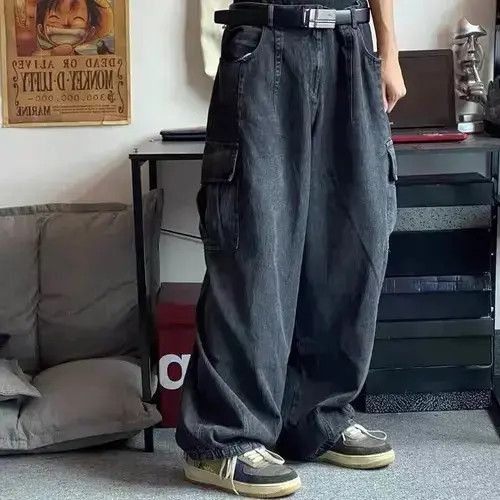 Japanese Brand × Jean Baggy Jeans Oversize Cargo Korean Streetwear Size US 32 / EU 48 - 3 Thumbnail