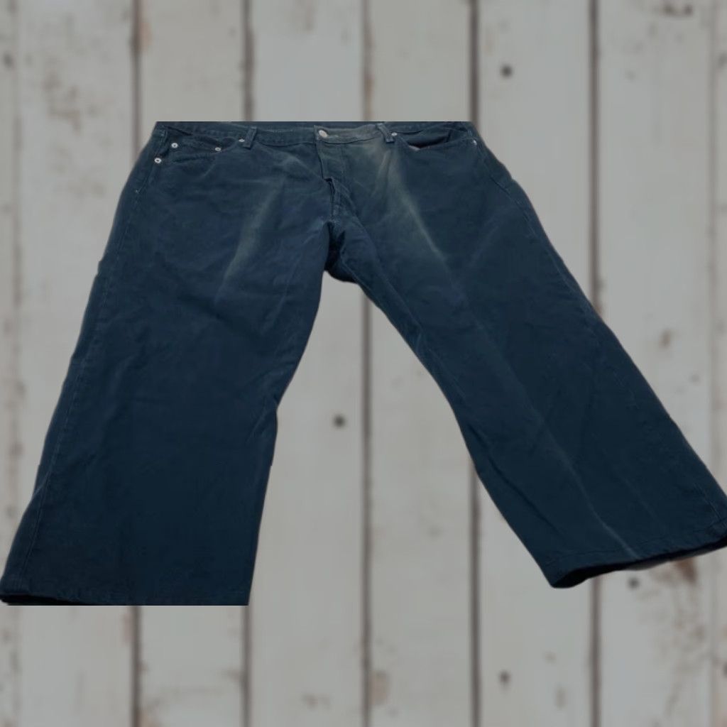 Levi's VINTAGE Levi's 501 Jeans 42x25 Denim Dark Blue Button Fly 5-Pocket Mens Regular Cotton Jeans Size US 42 / EU 58 - 1 Thumbnail