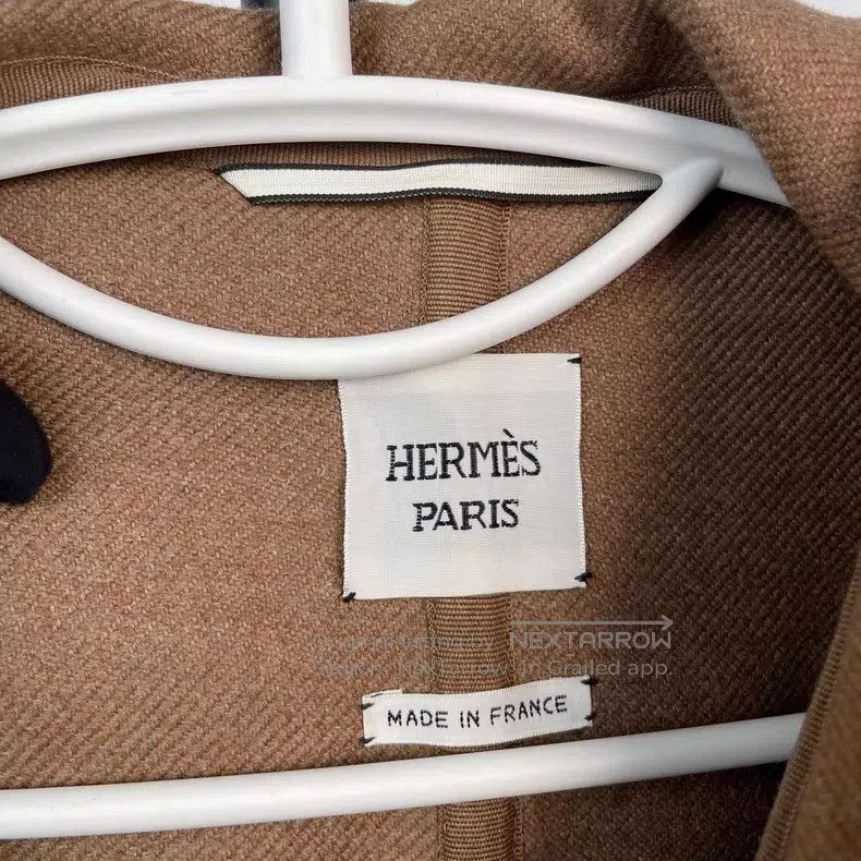 Hermes Hermes Orange Cashmere Hooded Belted Long Sleeve Coat Size XXS / US 00 / IT 34 - 7 Thumbnail