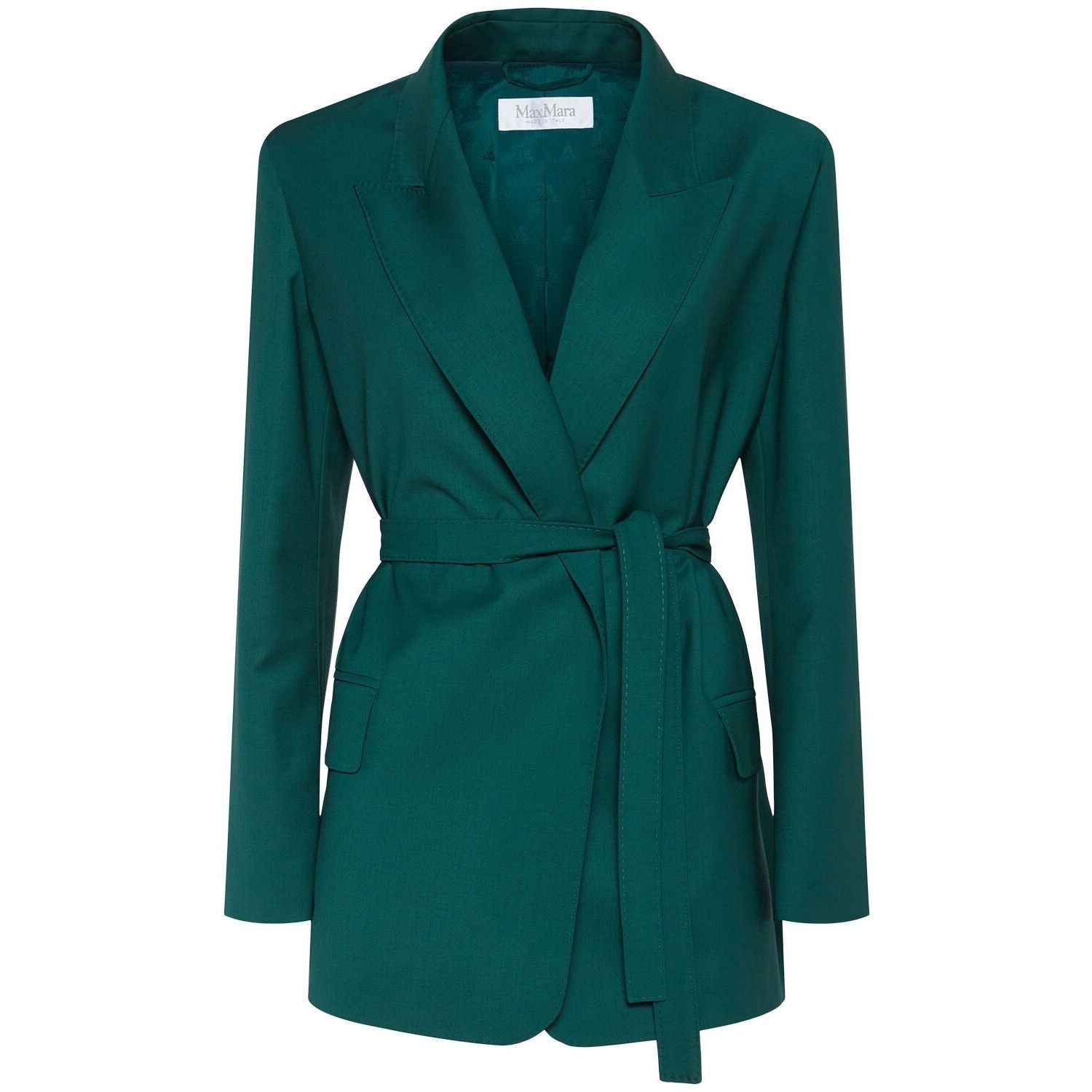 MAX MARA Talento Dark Green Wool Blazer Jacket New & Authent