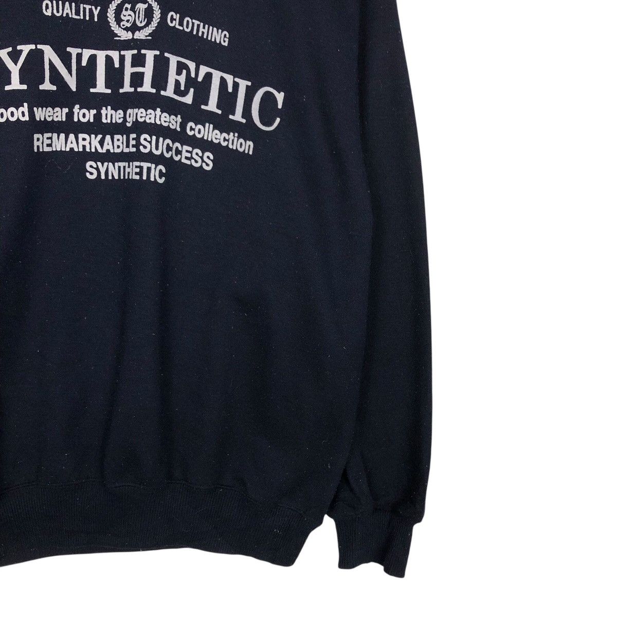 Japanese Brand Vintage Synthetic Logo Sweatshirt Black Long Sleeve Crewneck Size US M / EU 48-50 / 2 - 6 Thumbnail